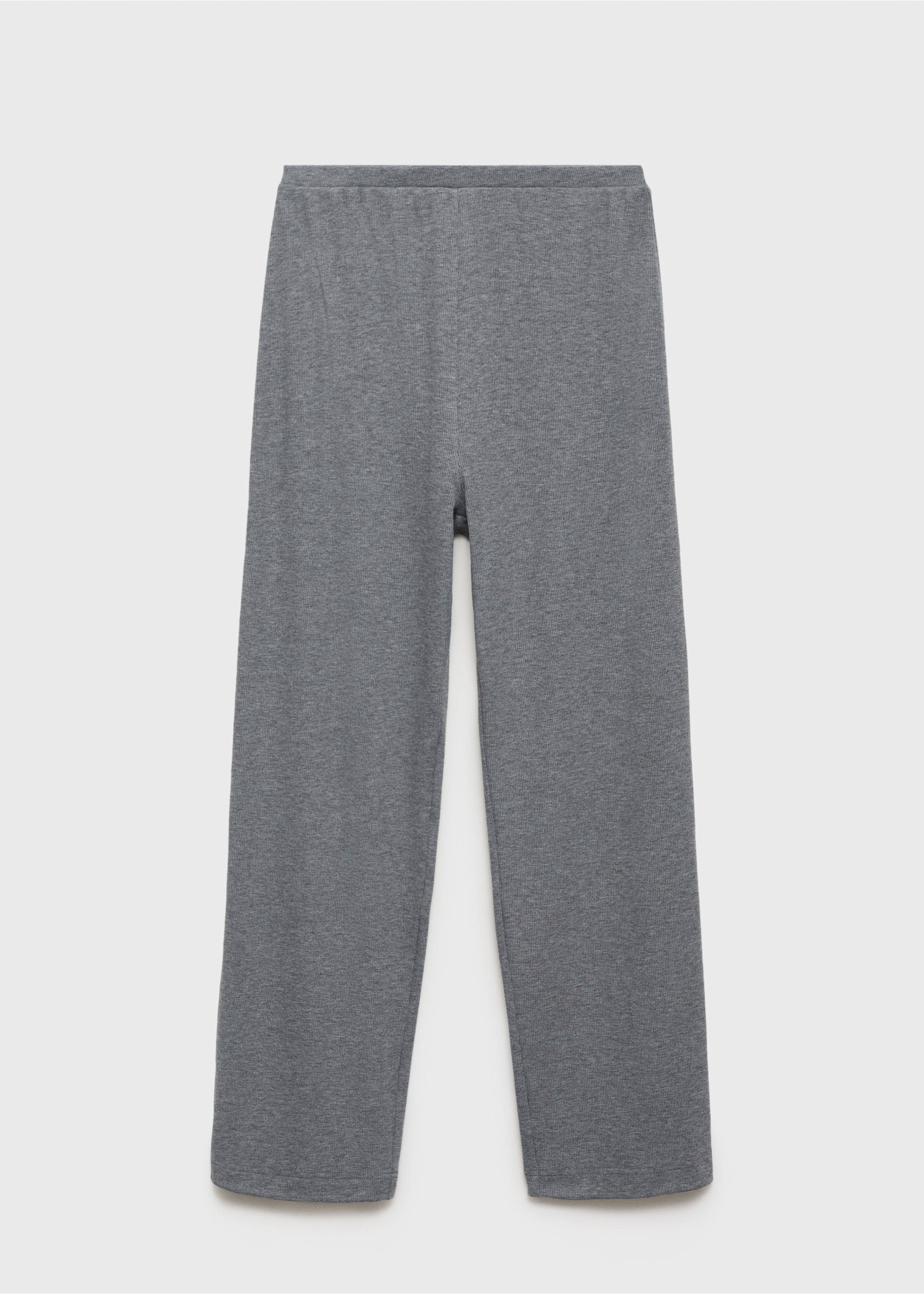 Pantalon de pyjama maille côtelée - Article sans modèle, Gris chiné moyen. Ref: 17004116-00.