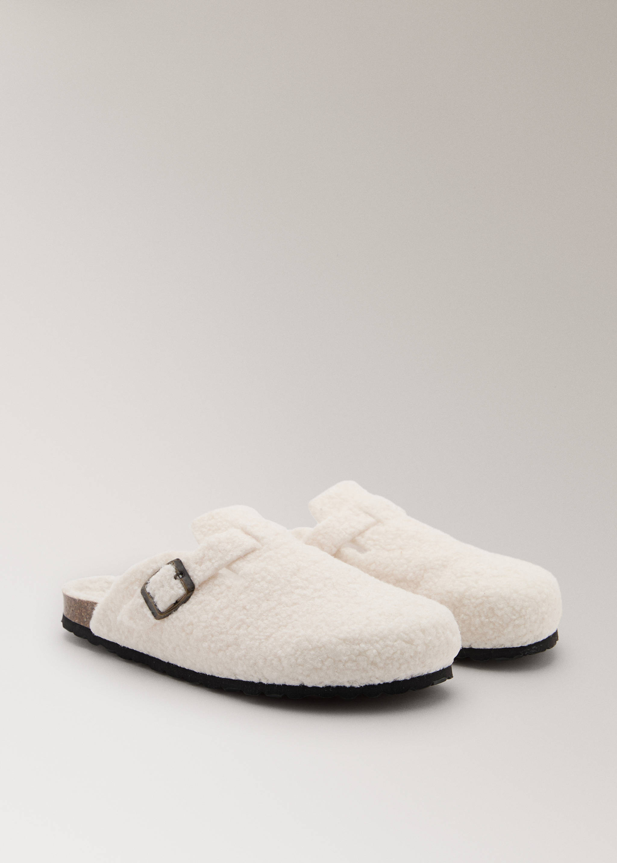 Faux-shearling clogs - Medium plane