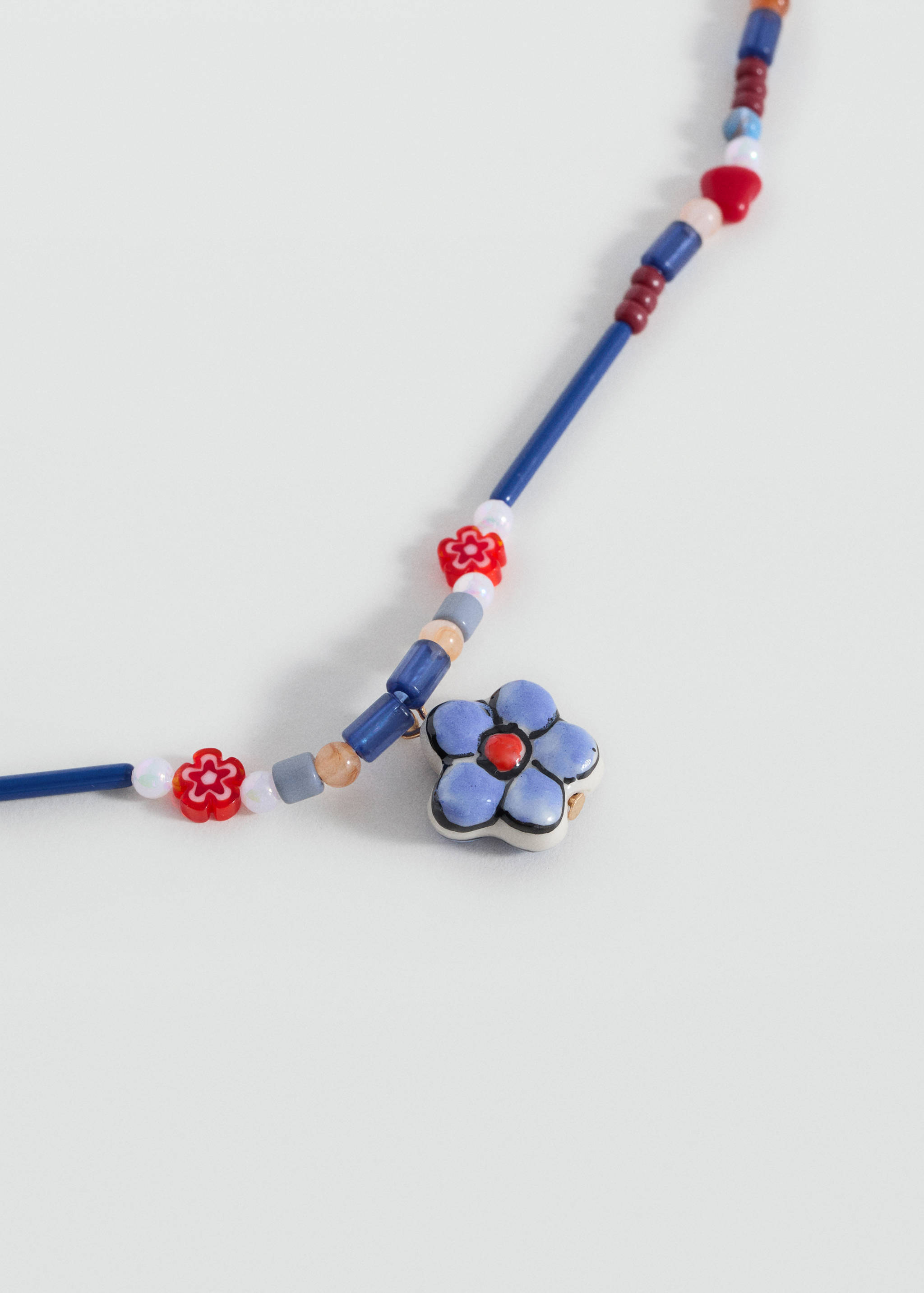 Mixed bead necklace - Medium plane