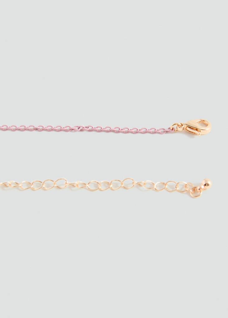 Letters bead necklace — Gold
