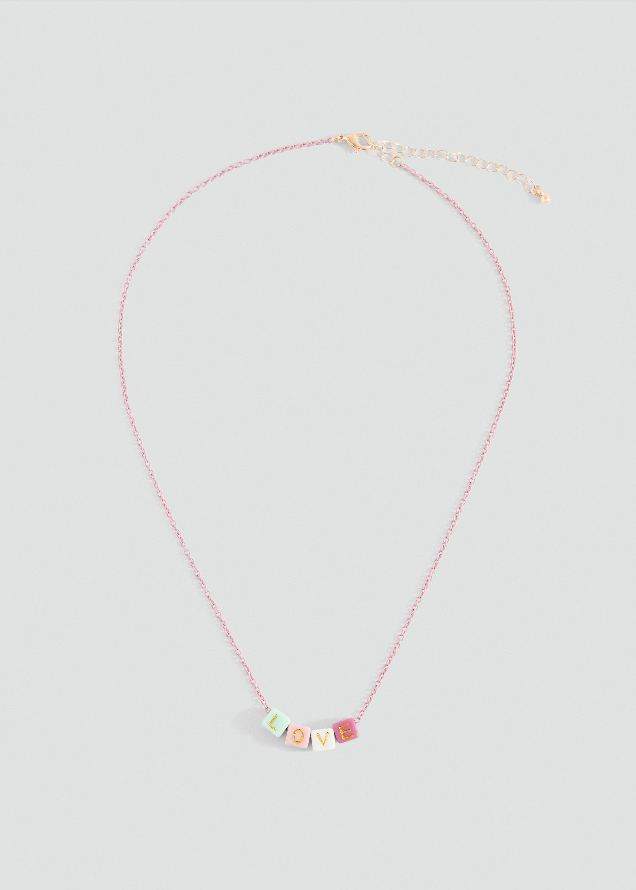 Letters bead necklace - Article without model, Gold. Ref: 17004125-00.