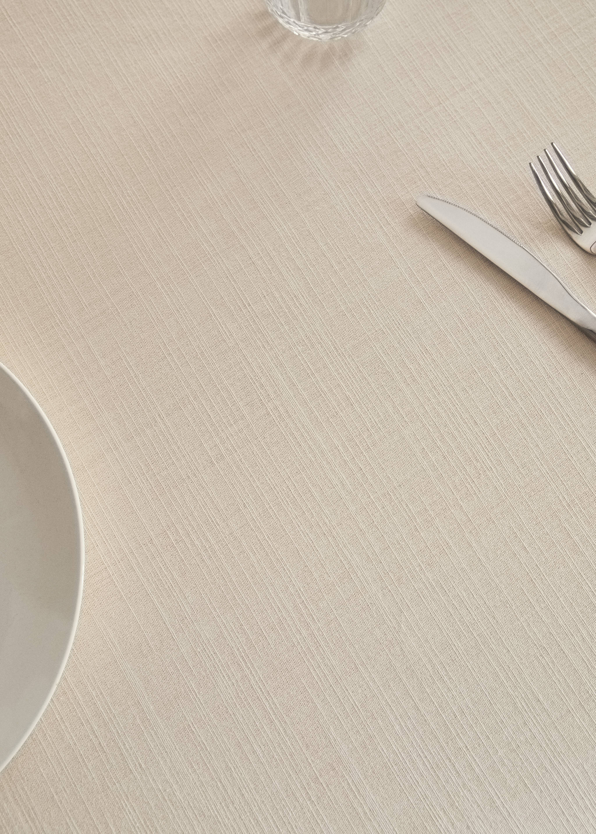 Cotton vanilla tablecloth for 6 to 8 diners - Details of the article 7