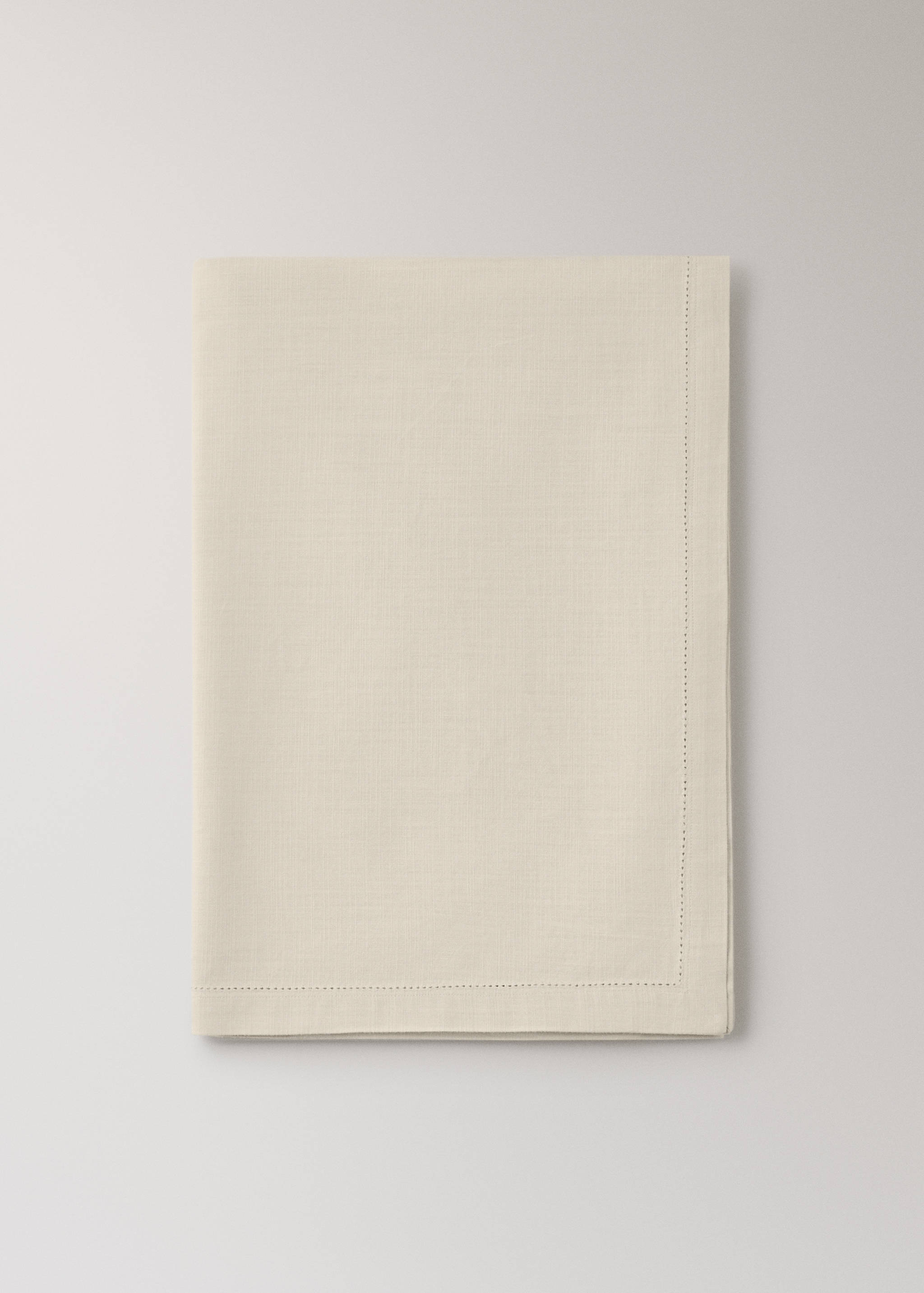 Cotton vanilla tablecloth for 6 to 8 diners - Details of the article 2