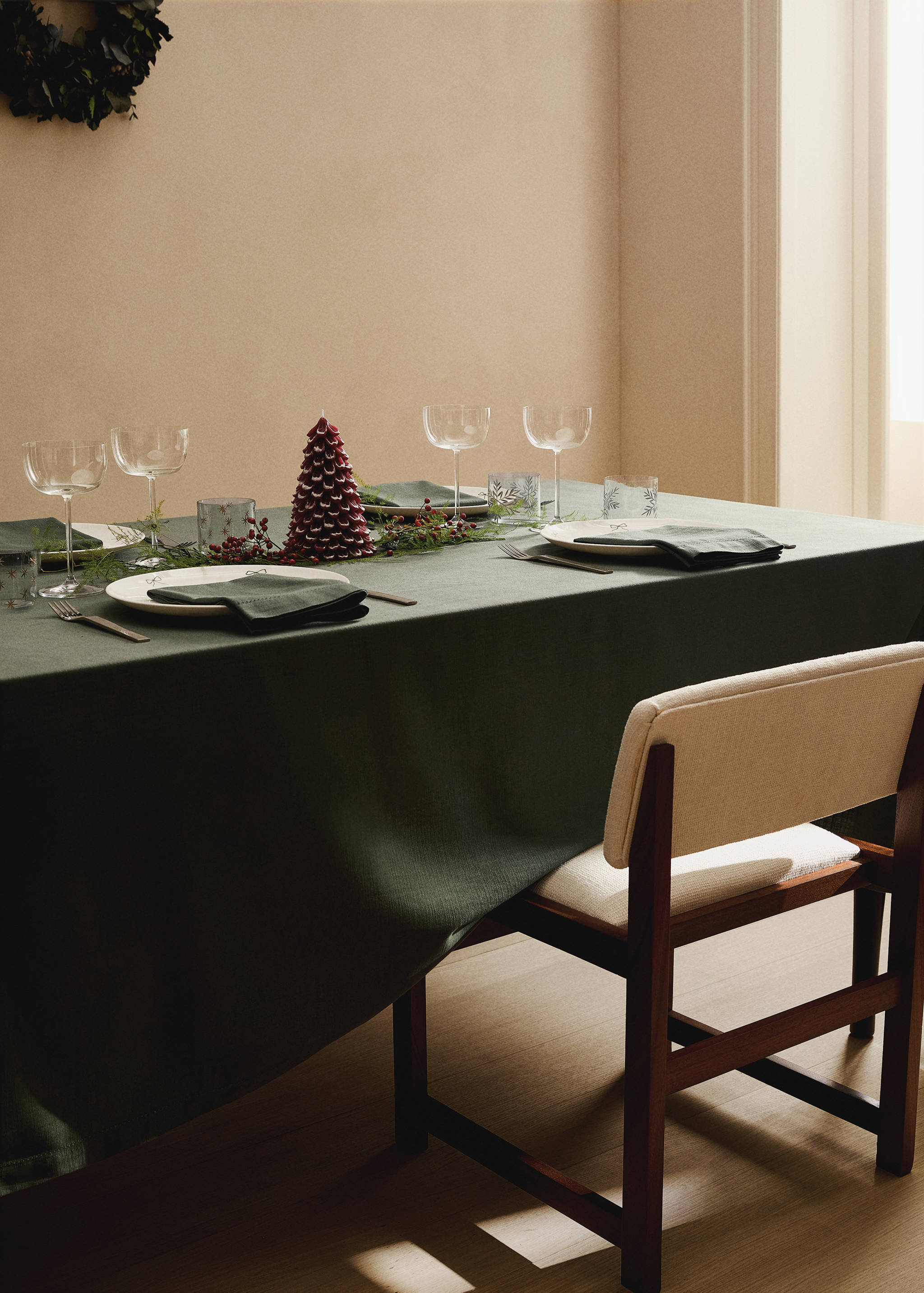 Mantel algodón vainica 8 a 10 comensales - Plano general