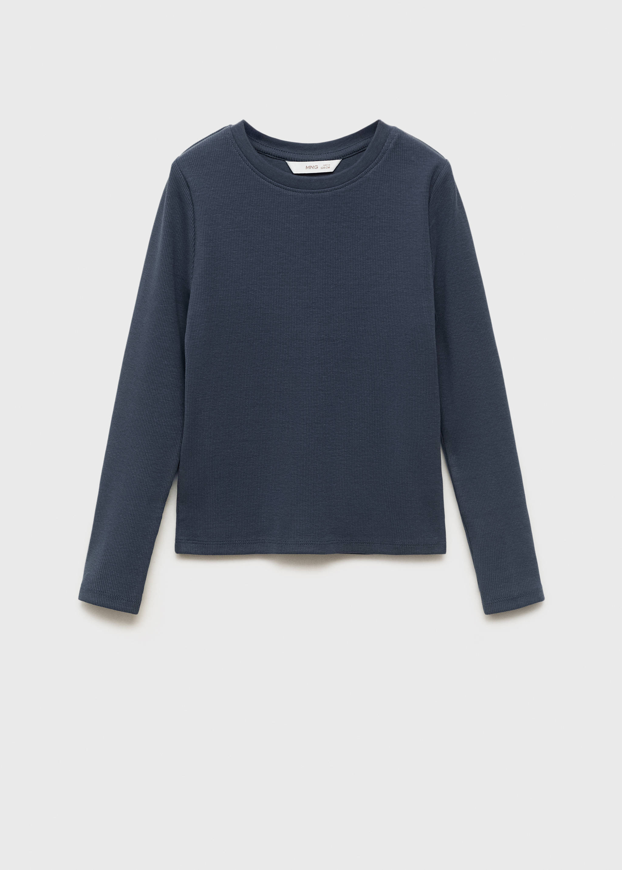 T-shirt côtelé manches longues - Article sans modèle