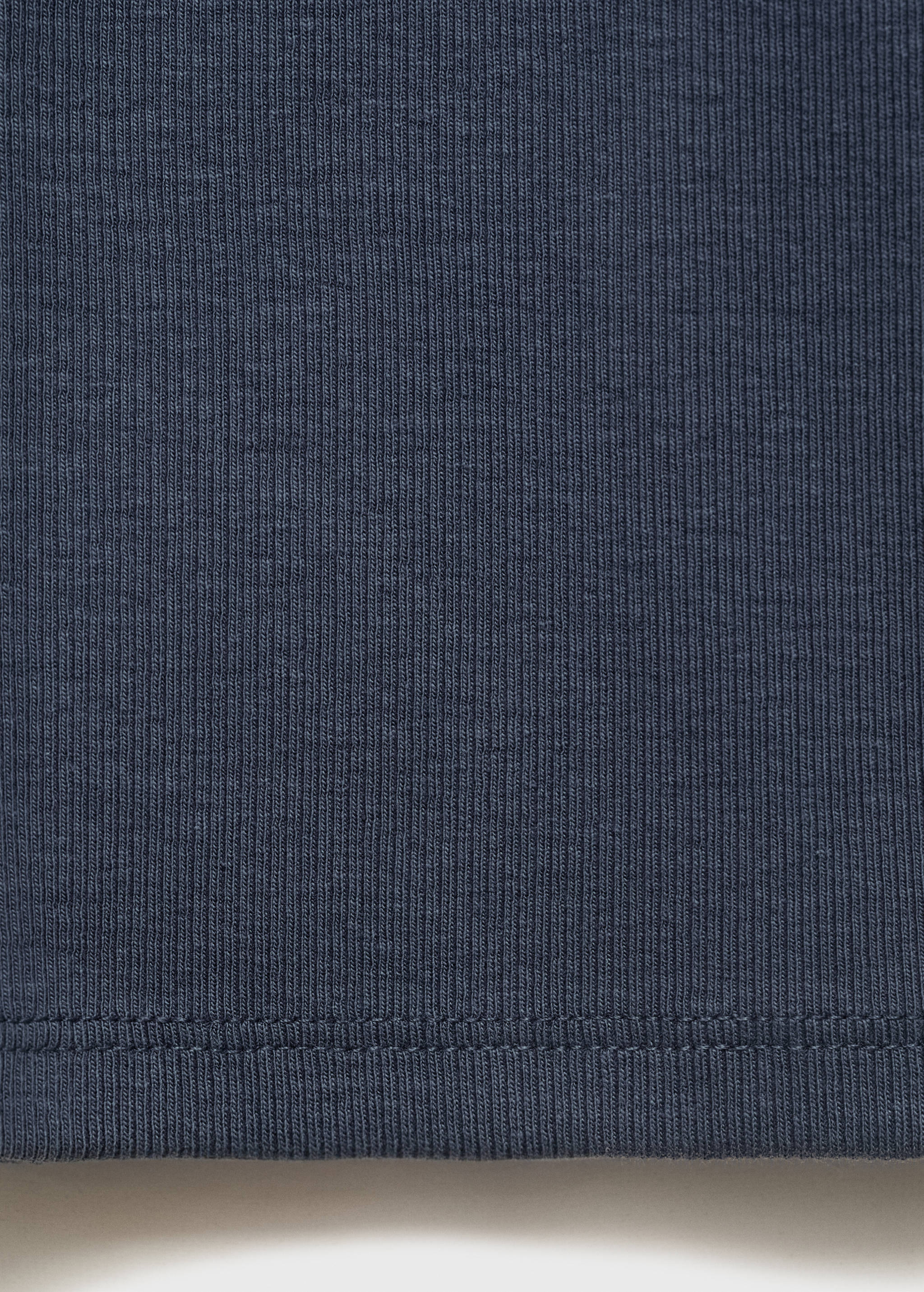 T-shirt côtelé manches longues - Détail de l'article 0