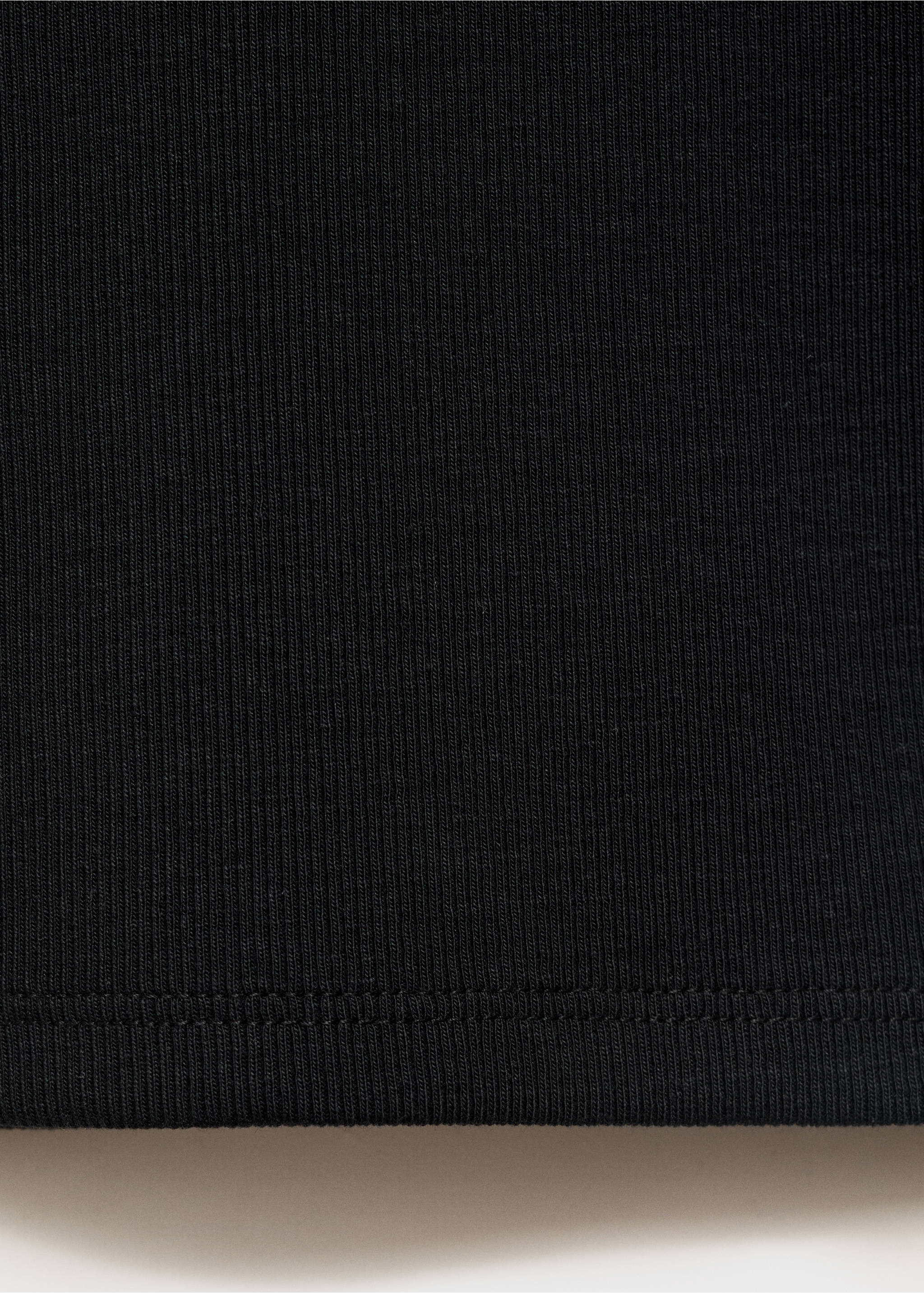 Ribbed long-sleeved t-shirt - Details of the article 0, Black. Ref: 17004427-00.