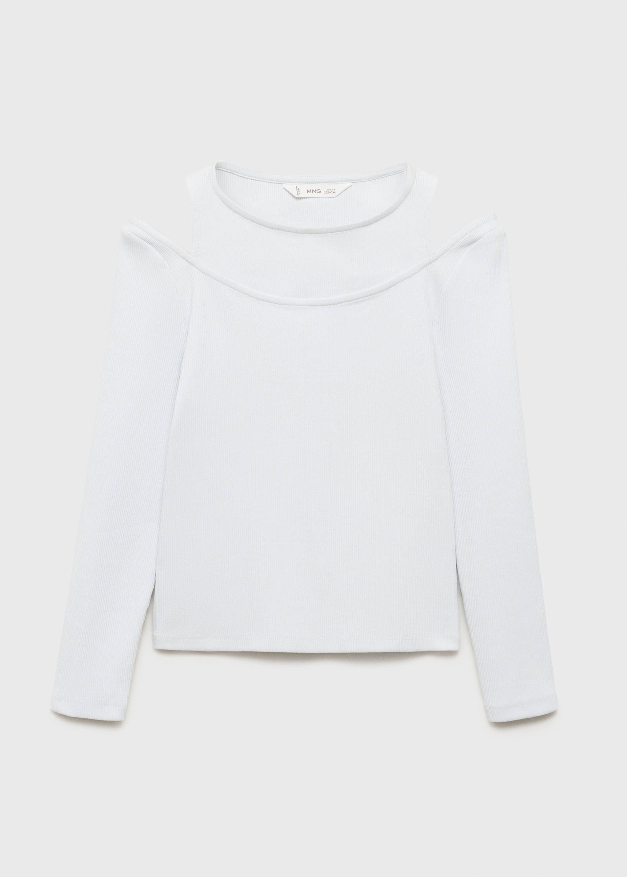 T-shirt maille côtelée à découpe - Article sans modèle