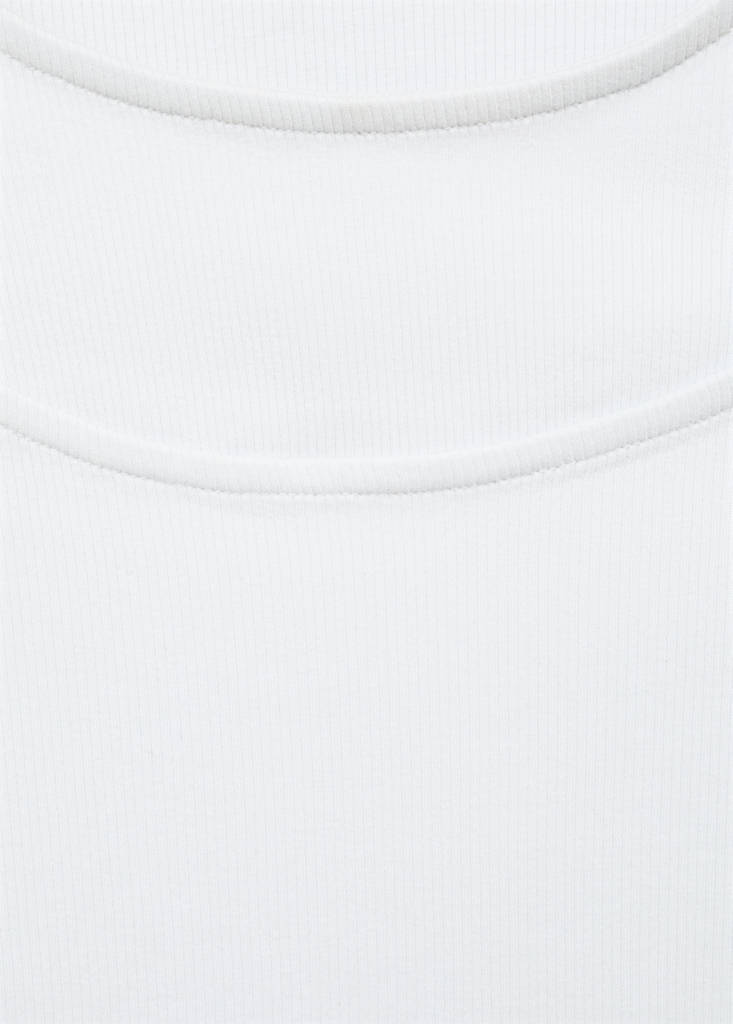 Ribbed cut-out T-shirt — Sky Blue