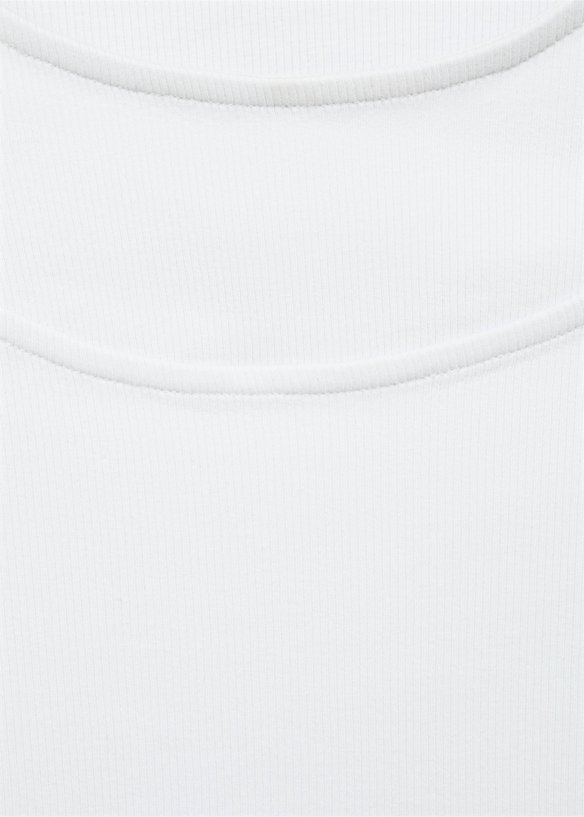 Ribbed cut-out T-shirt - Details of the article 8, Sky Blue. Ref: 17004428-00.