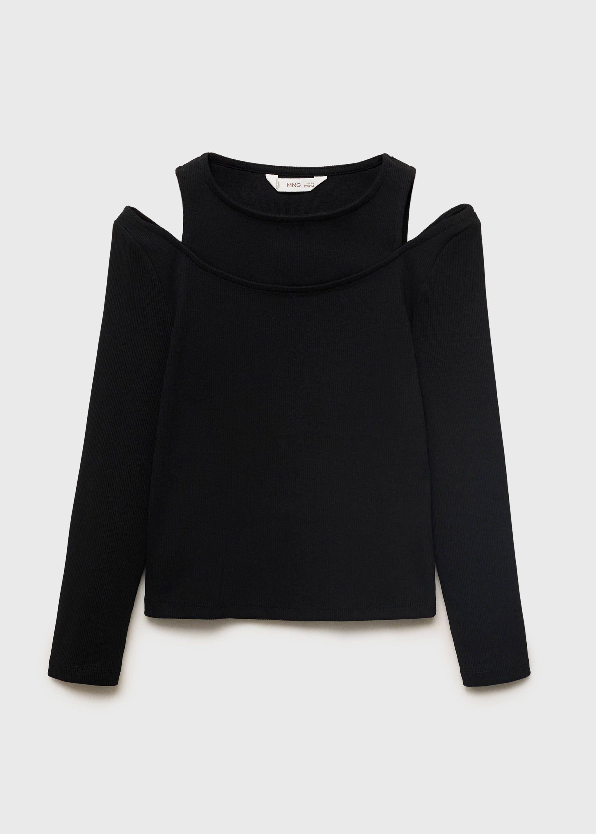 Ribbed cut-out T-shirt - Article without model