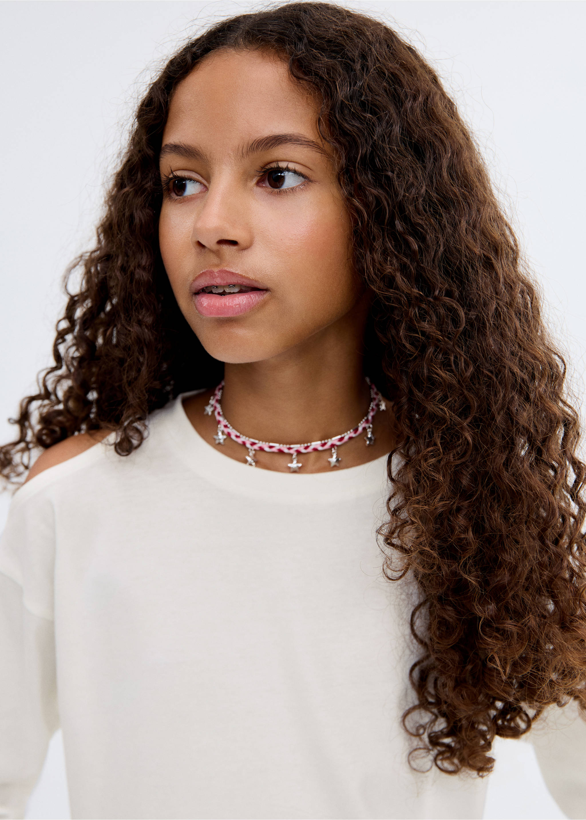 Cut-out t-shirt - Details of the article 1, Off White. Ref: 17004430-00.