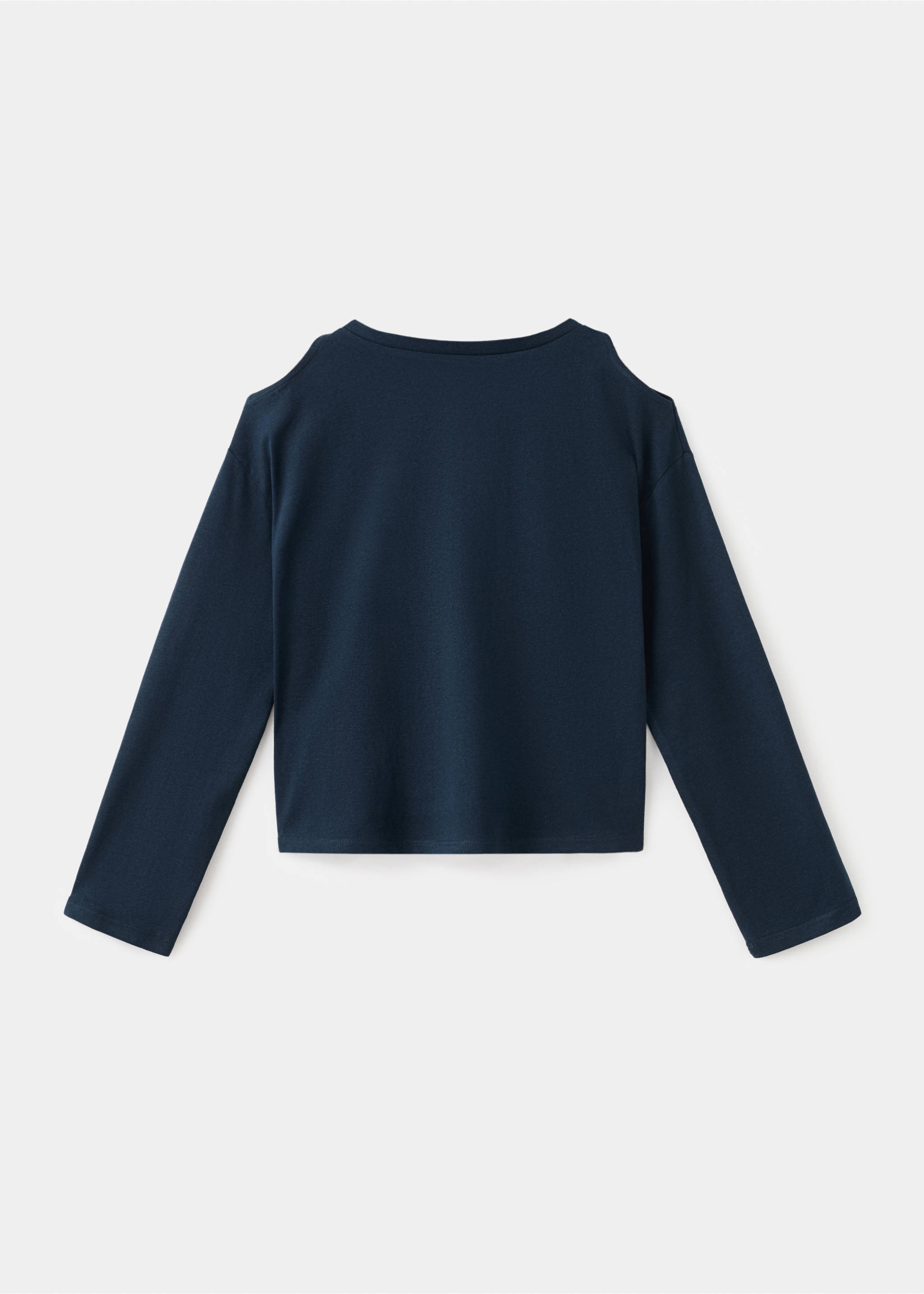 Cut-out t-shirt - Reverse of the article, Navy. Ref: 17004430-00.