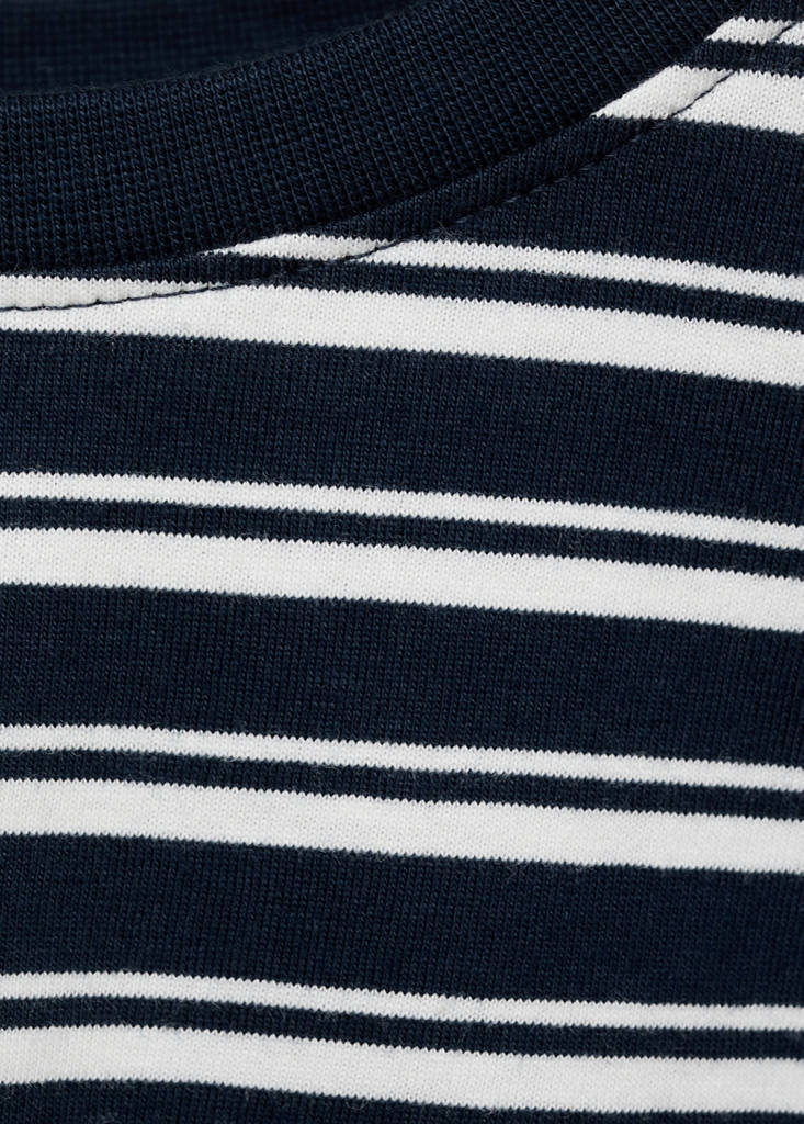 Striped long sleeves t-shirt — Navy