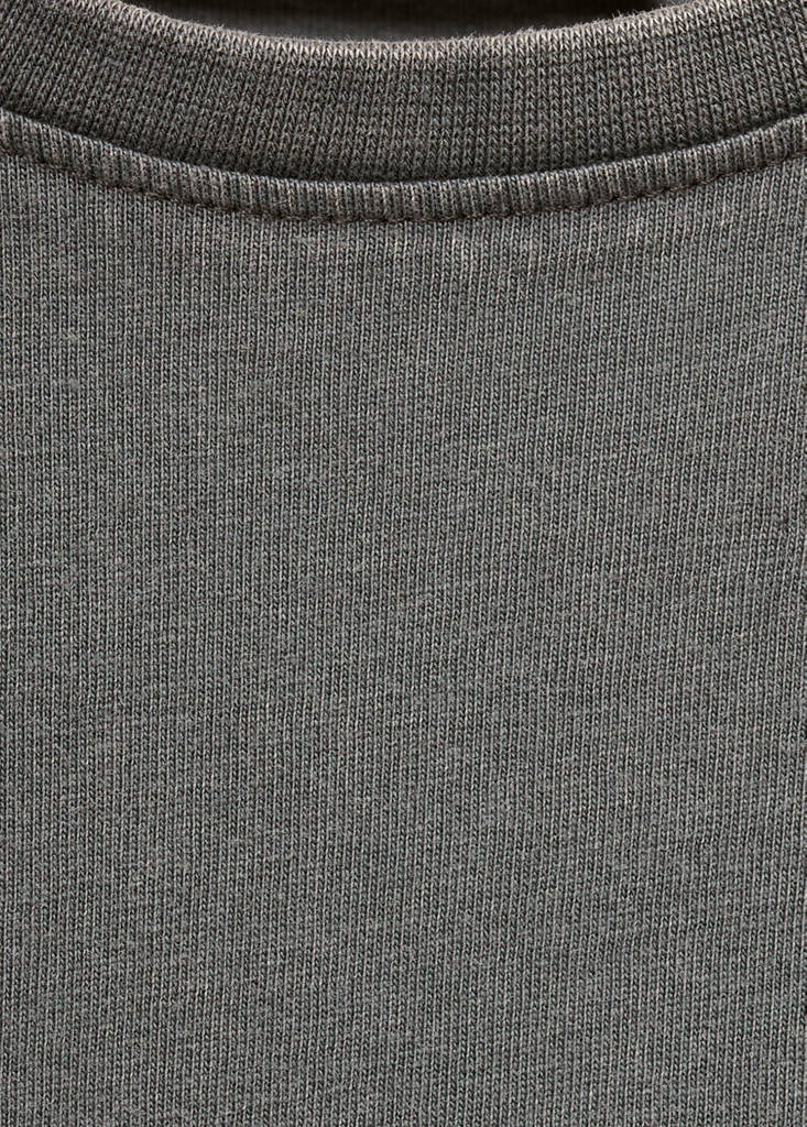 Printed cropped t-shirt — Charcoal