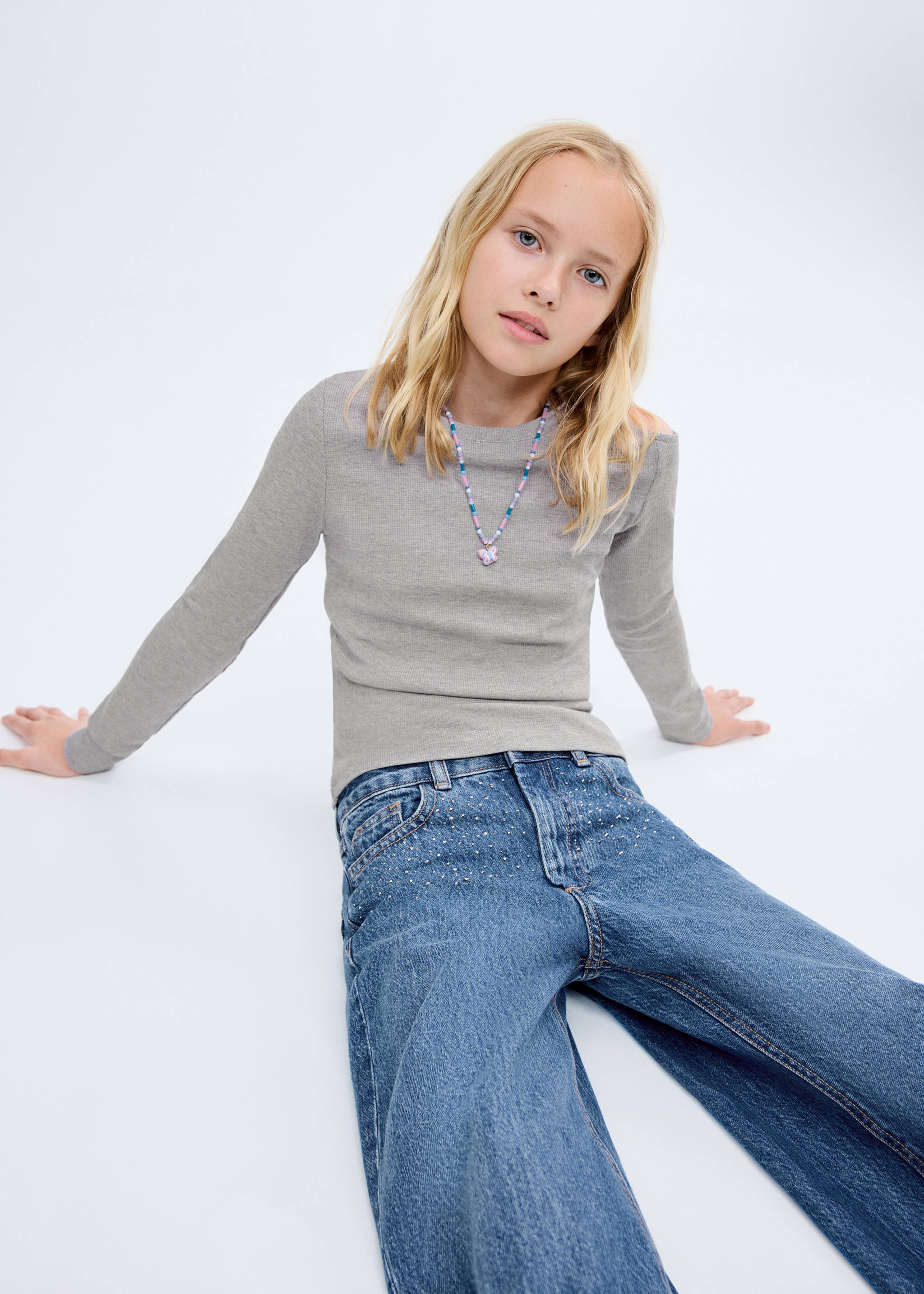 Lurex top with cut-out - Medium plane