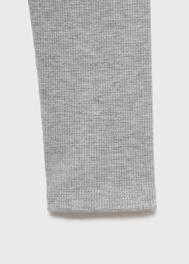 Lurex top with cut-out — Medium Heather Grey
