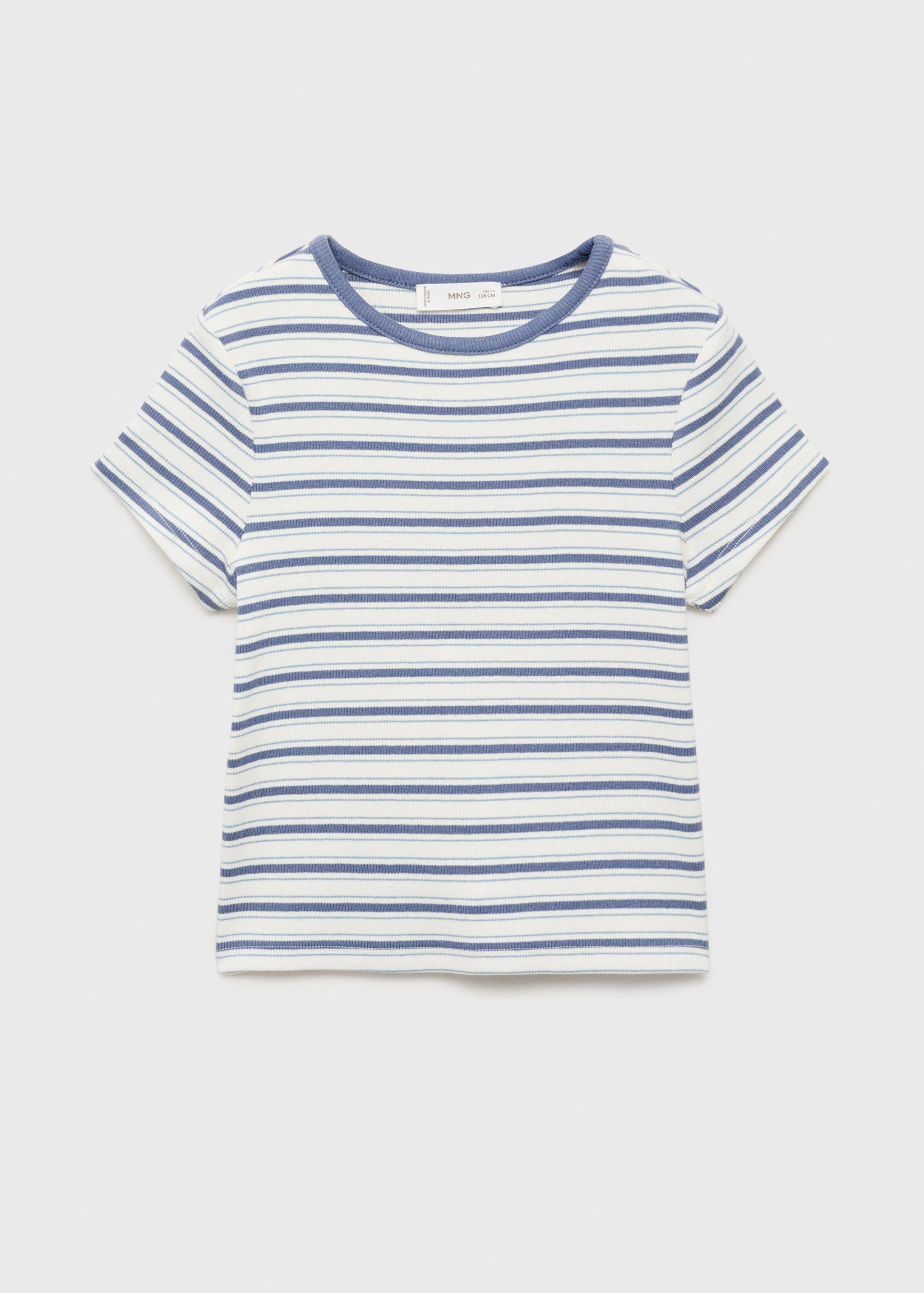 Striped t-shirt with contrasting collar - Article without model