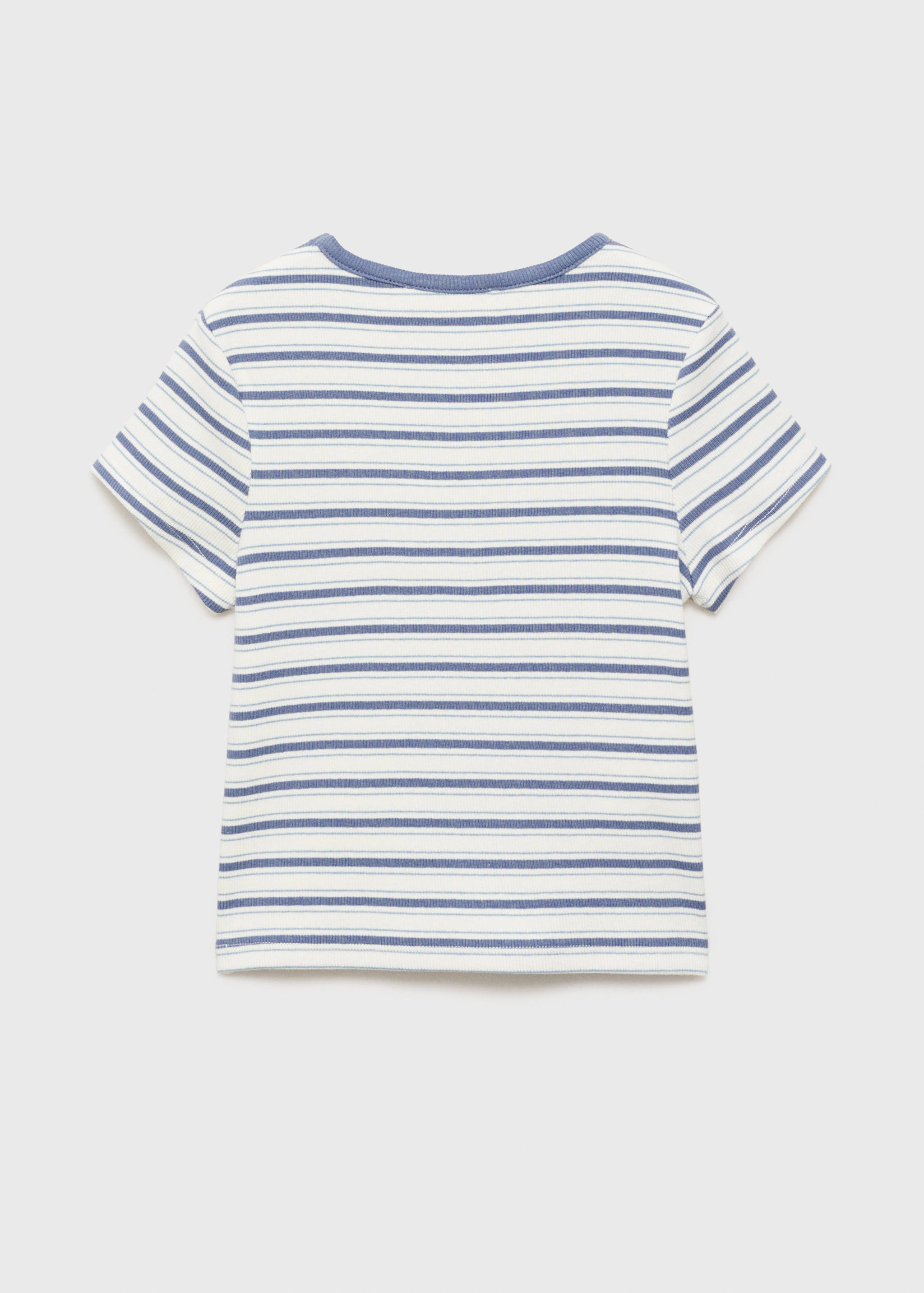Striped t-shirt with contrasting collar - Reverse of the article