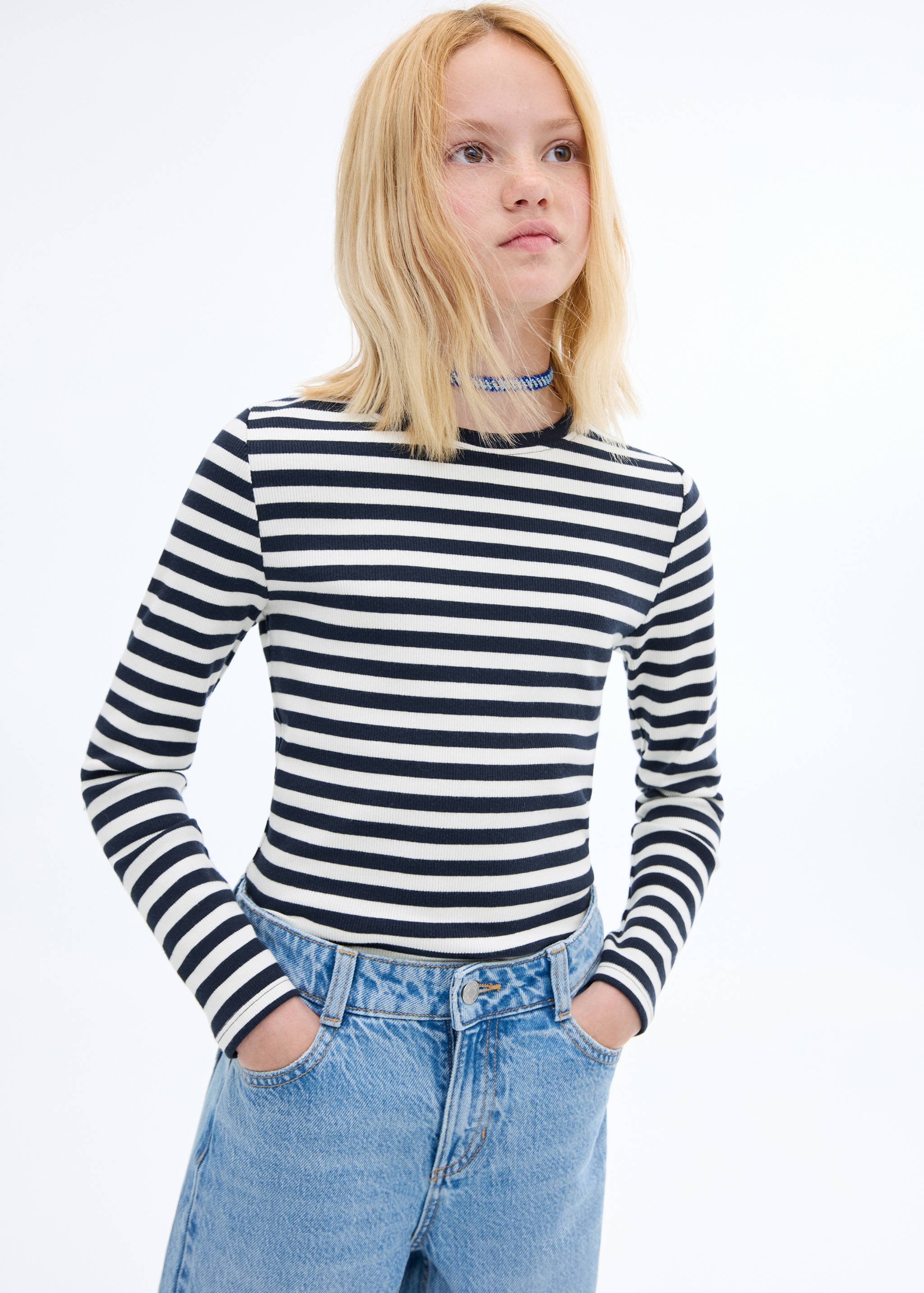 Basic striped t-shirt - Medium plane