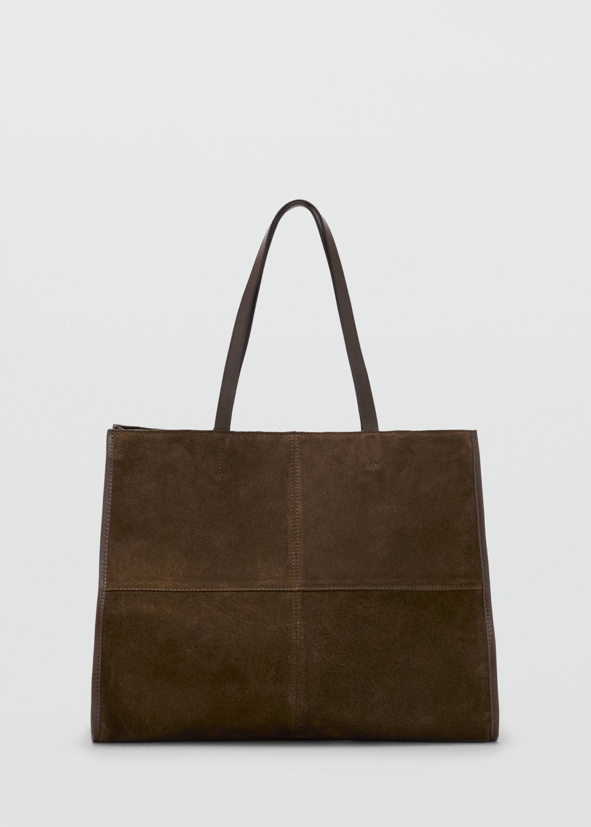 Suede leather shopper bag - Article without model