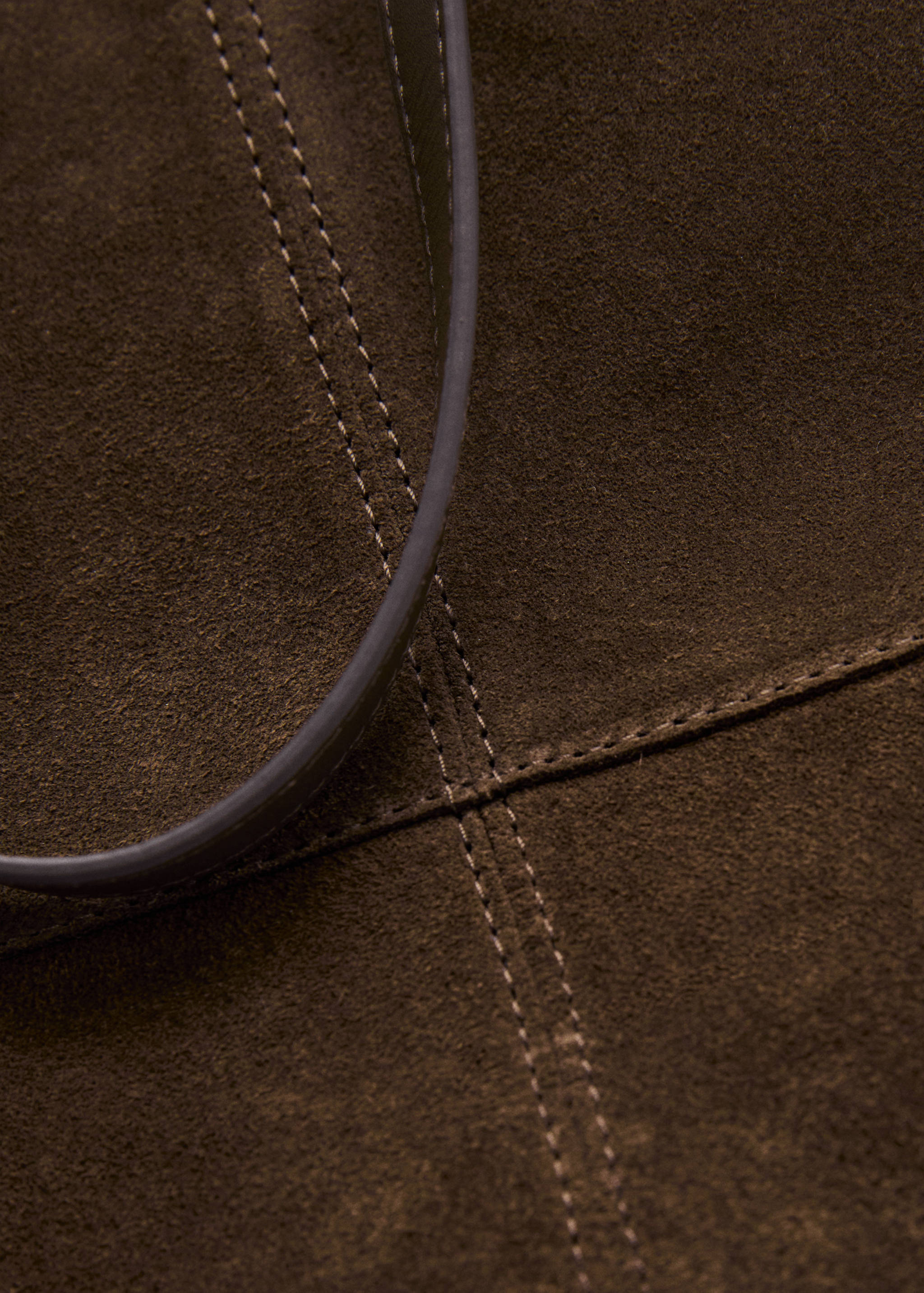 Suede leather shopper bag - Details of the article 2