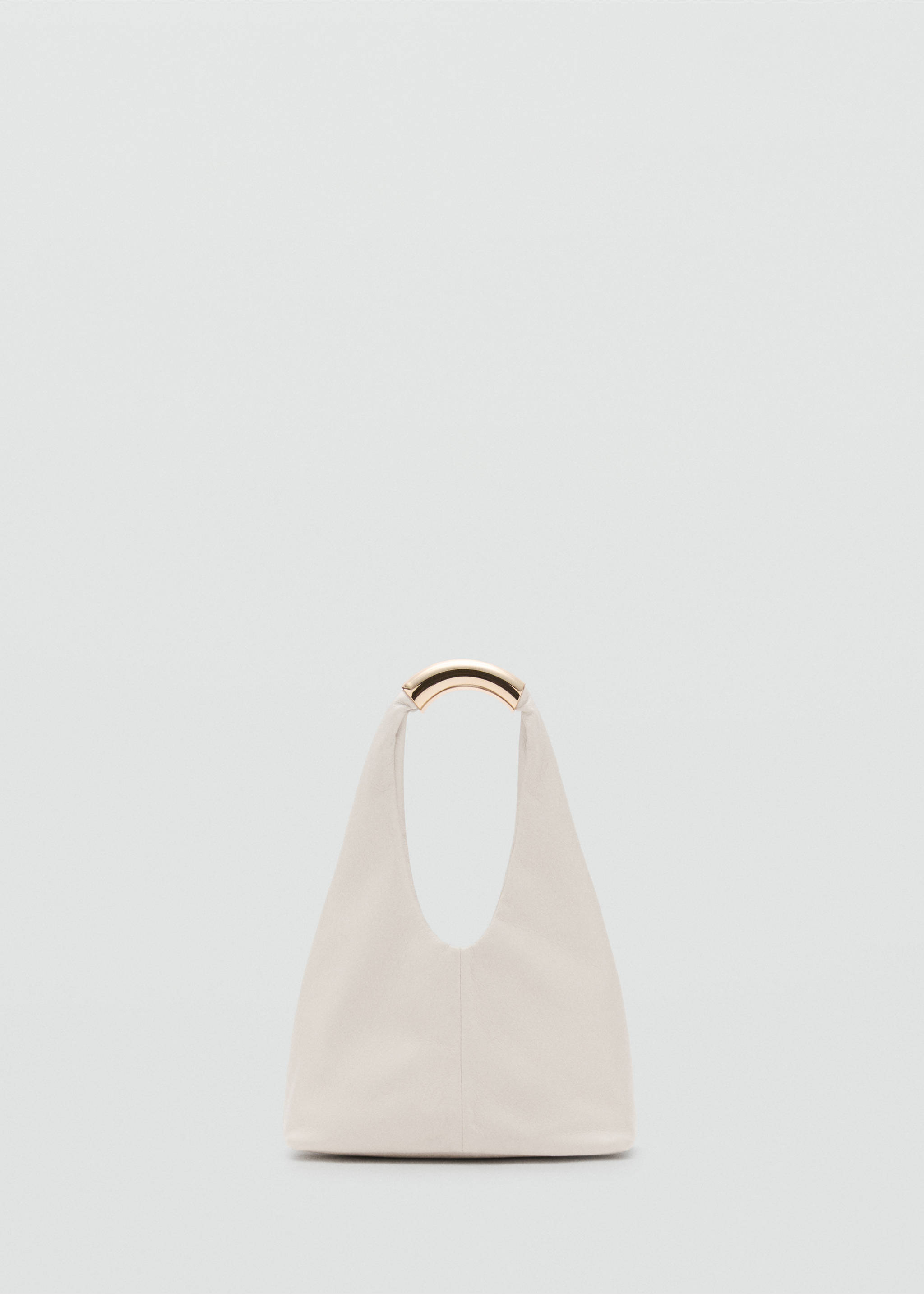 Sac à main à anse métallique - Article sans modèle, Blanc cassé. Ref: 17004452-00.