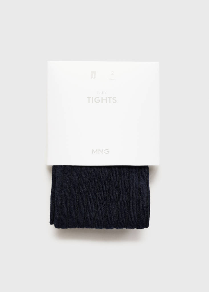 Ribbed tights — Dark Navy