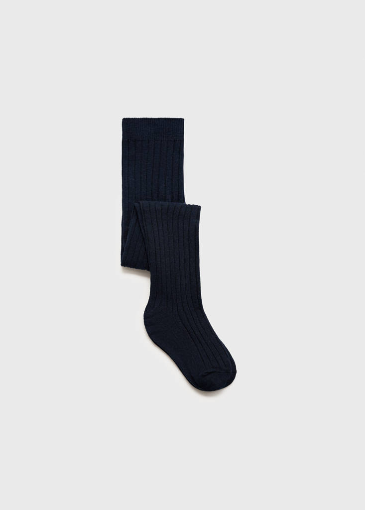 Ribbed tights — Dark Navy