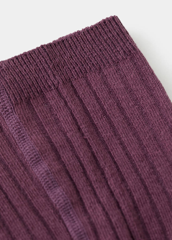 Ribbed tights — Cherry