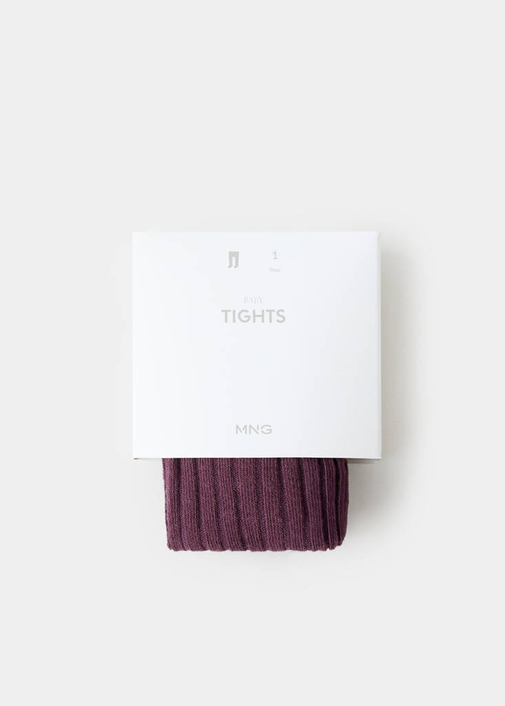 Ribbed tights — Cherry