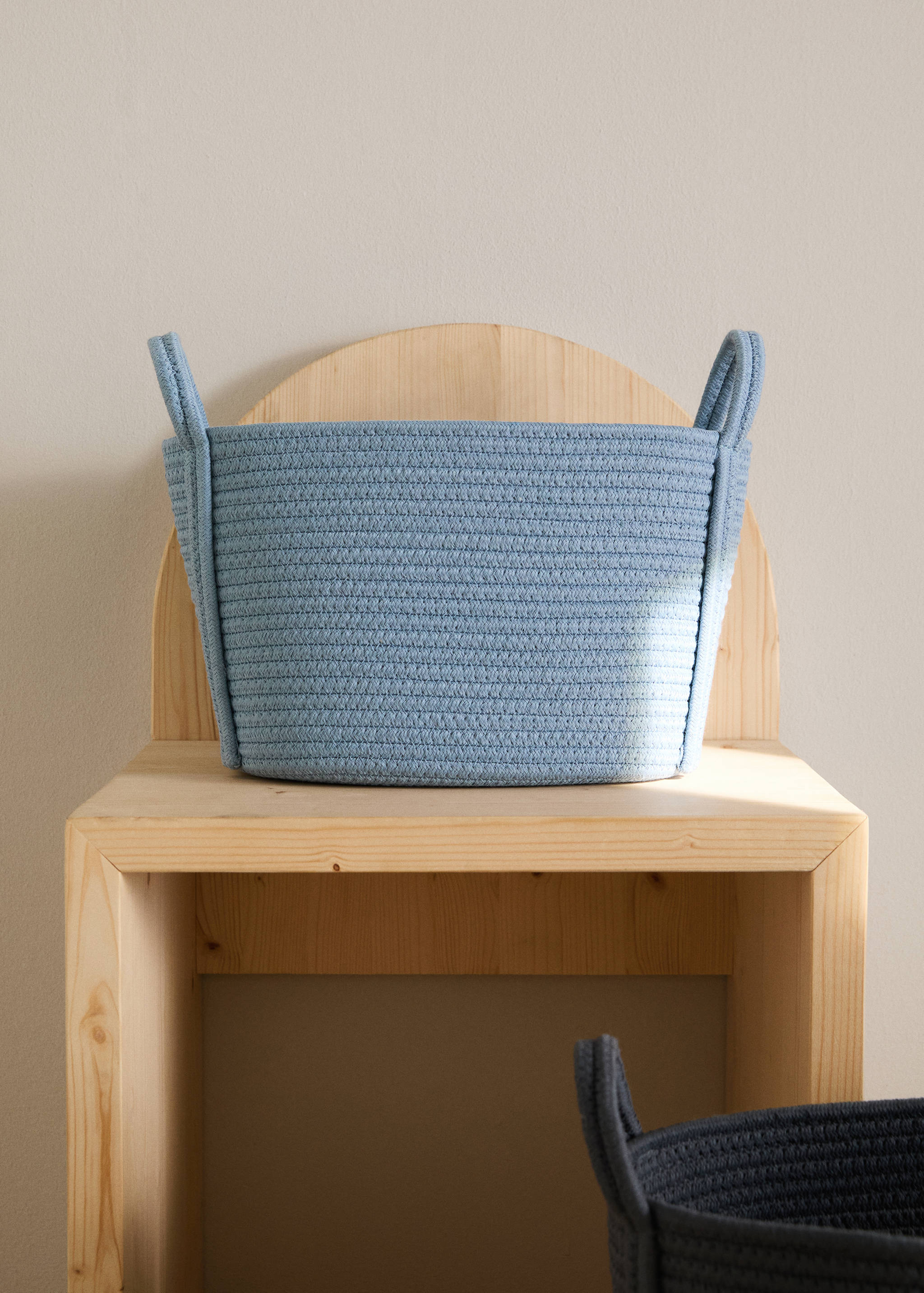 Medium cotton children's basket - General plane