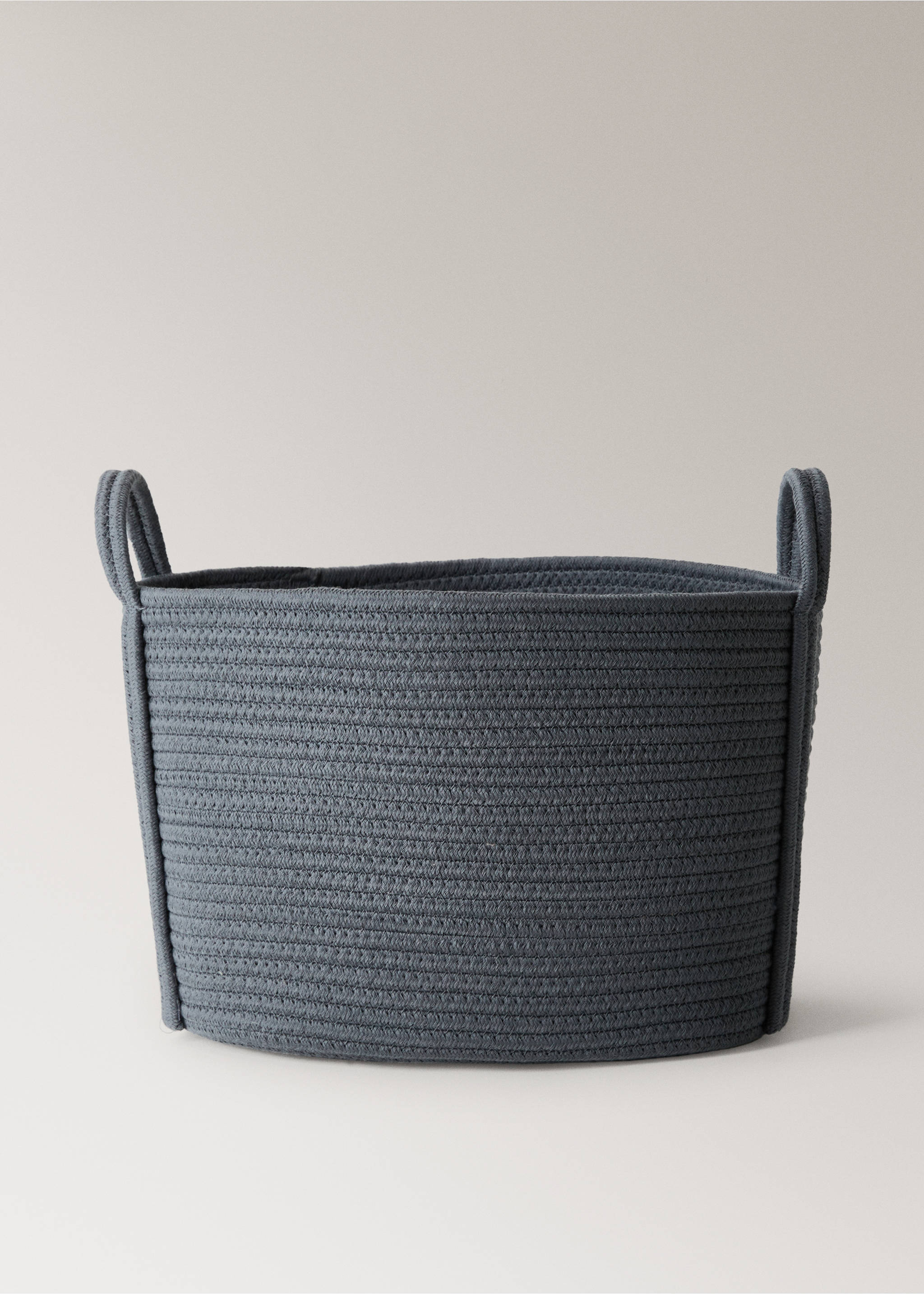 Large children's cotton basket with handles - Article without model, Night Blue. Ref: 17004790-00.