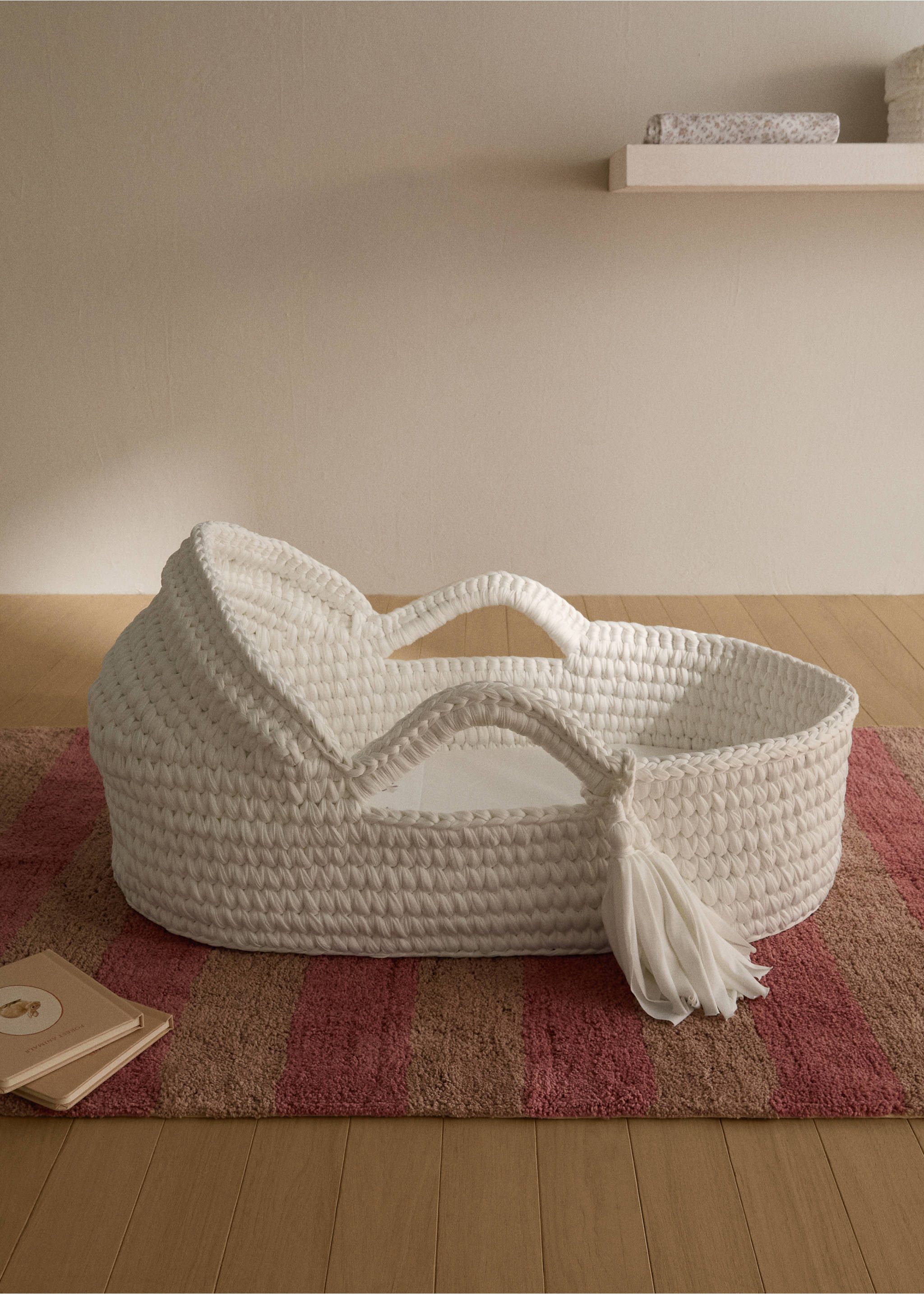 Crochet baby Moses basket - General plane, White. Ref: 17004794-00.