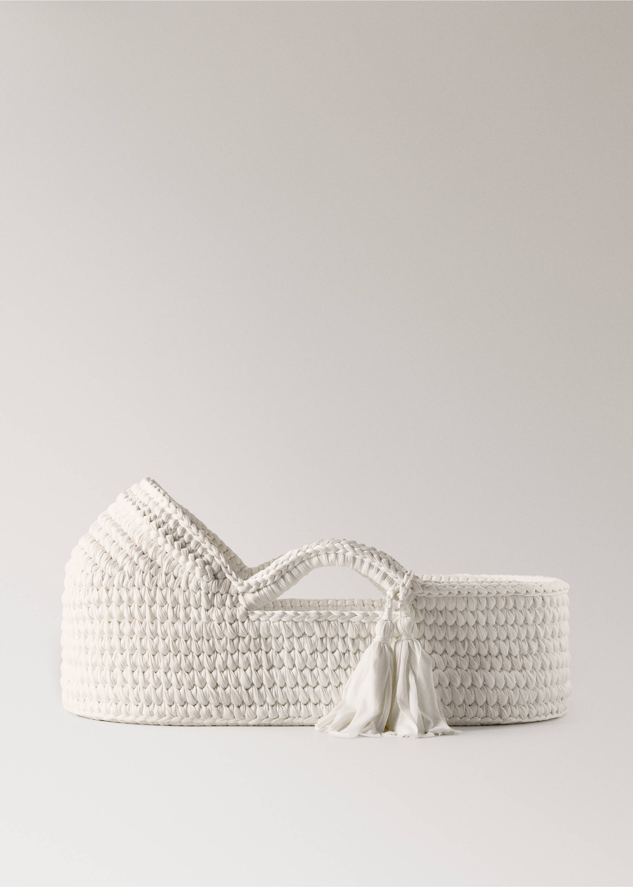 Crochet baby Moses basket - Article without model, White. Ref: 17004794-00.