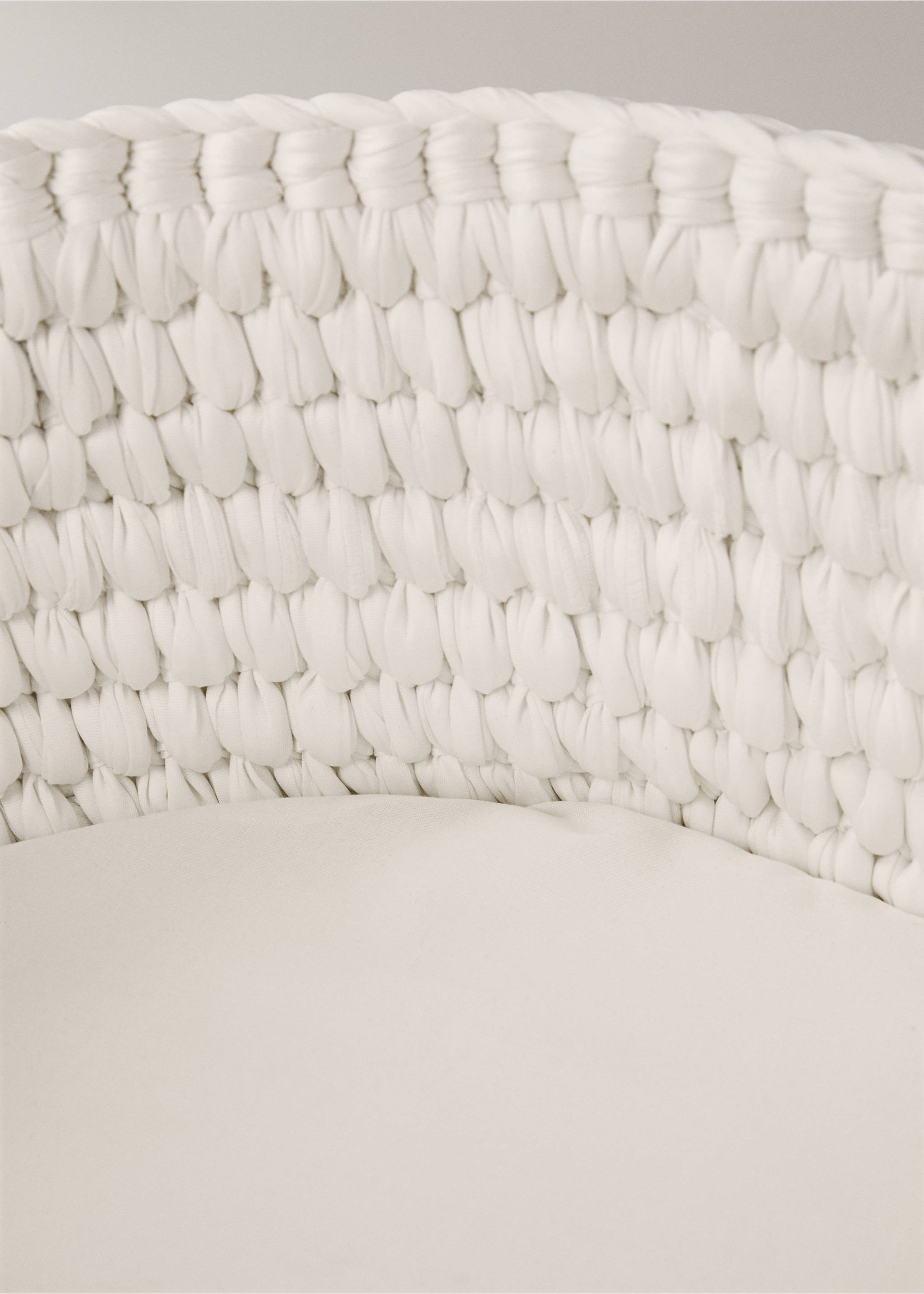 Crochet baby Moses basket - Details of the article 3, White. Ref: 17004794-00.