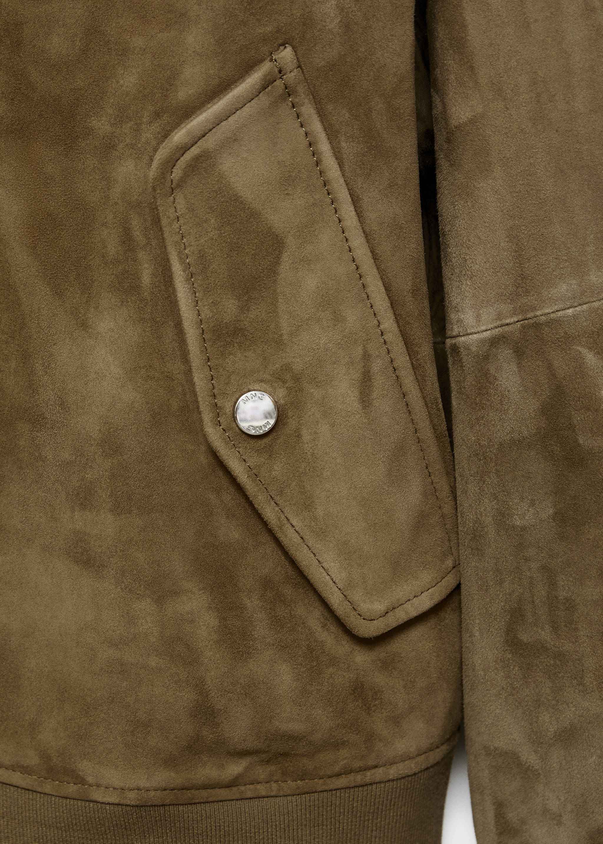 Куртка-бомбер из натуральной замши - Деталь изделия 0