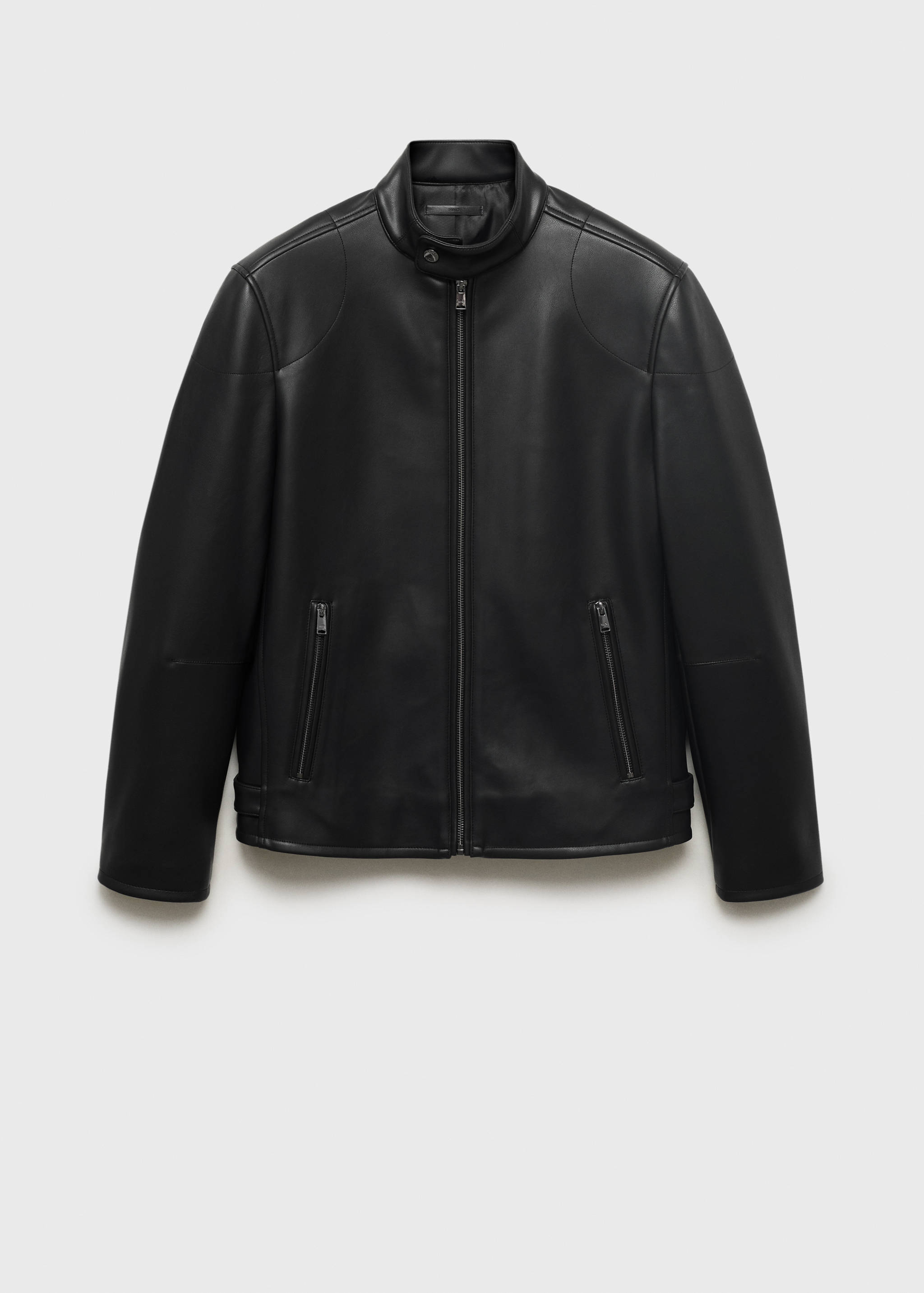 Zip-up faux-leather jacket - Article without model