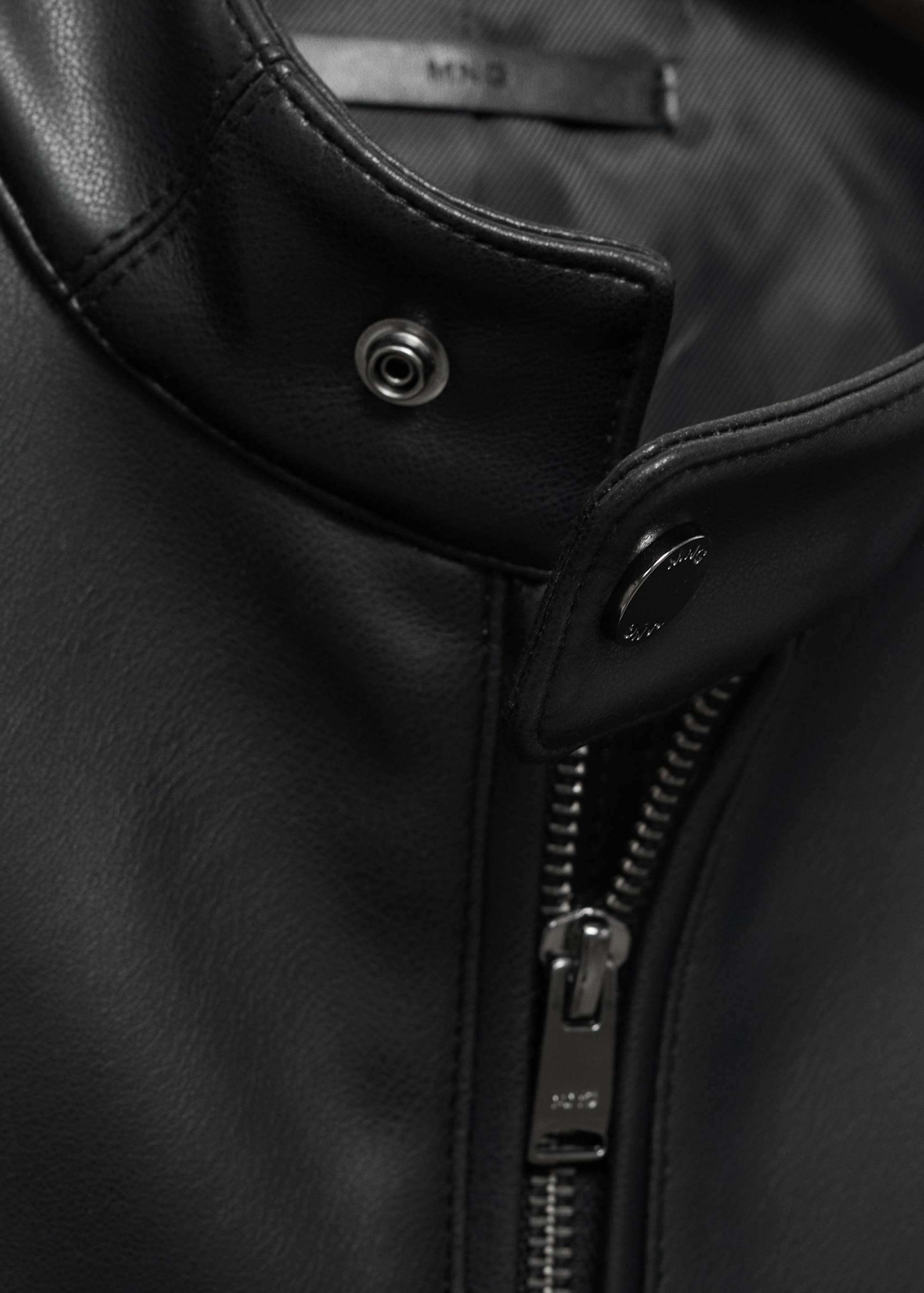 Zip-up faux-leather jacket - Details of the article 8