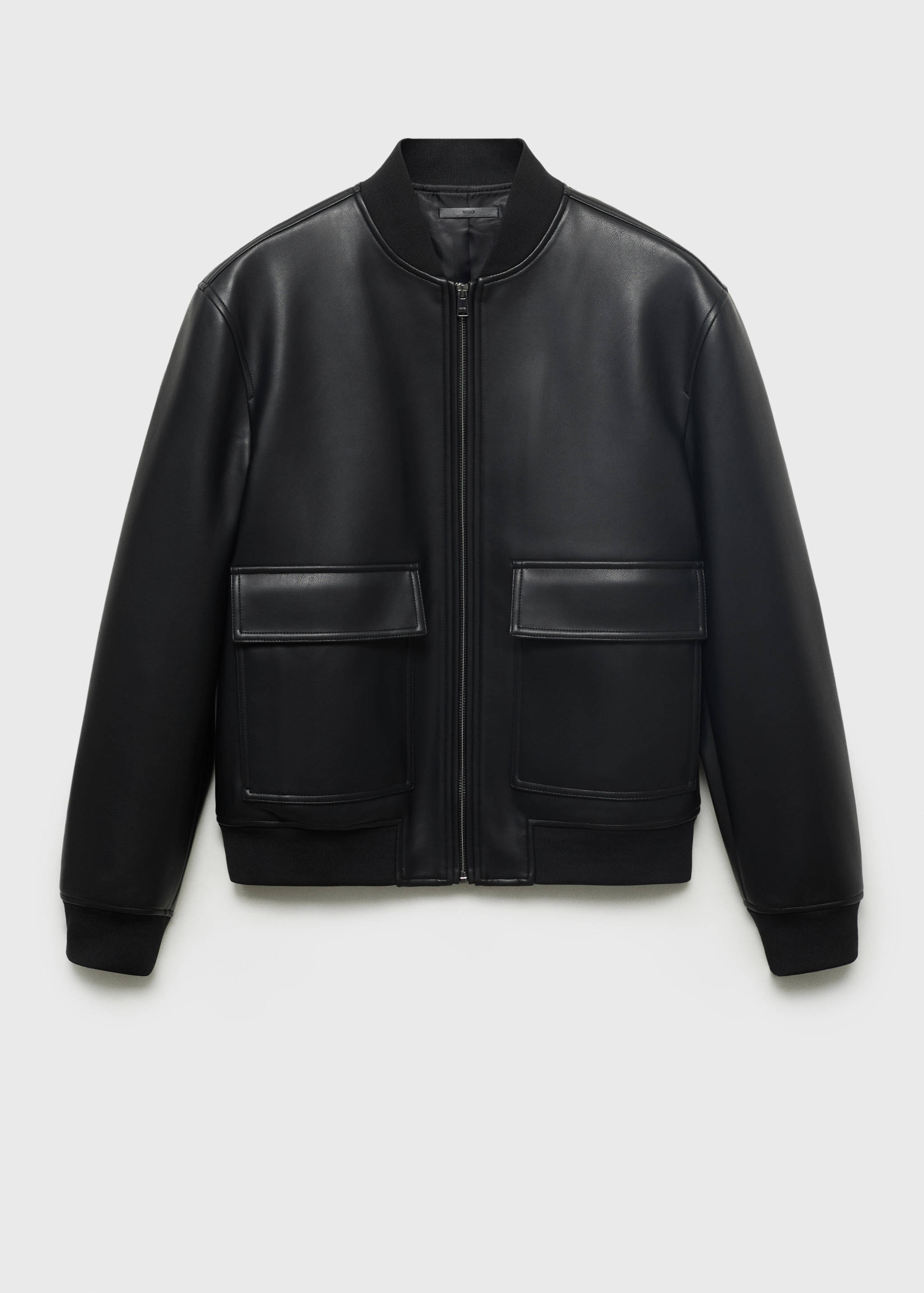 Faux-leather bomber jacket - Article without model