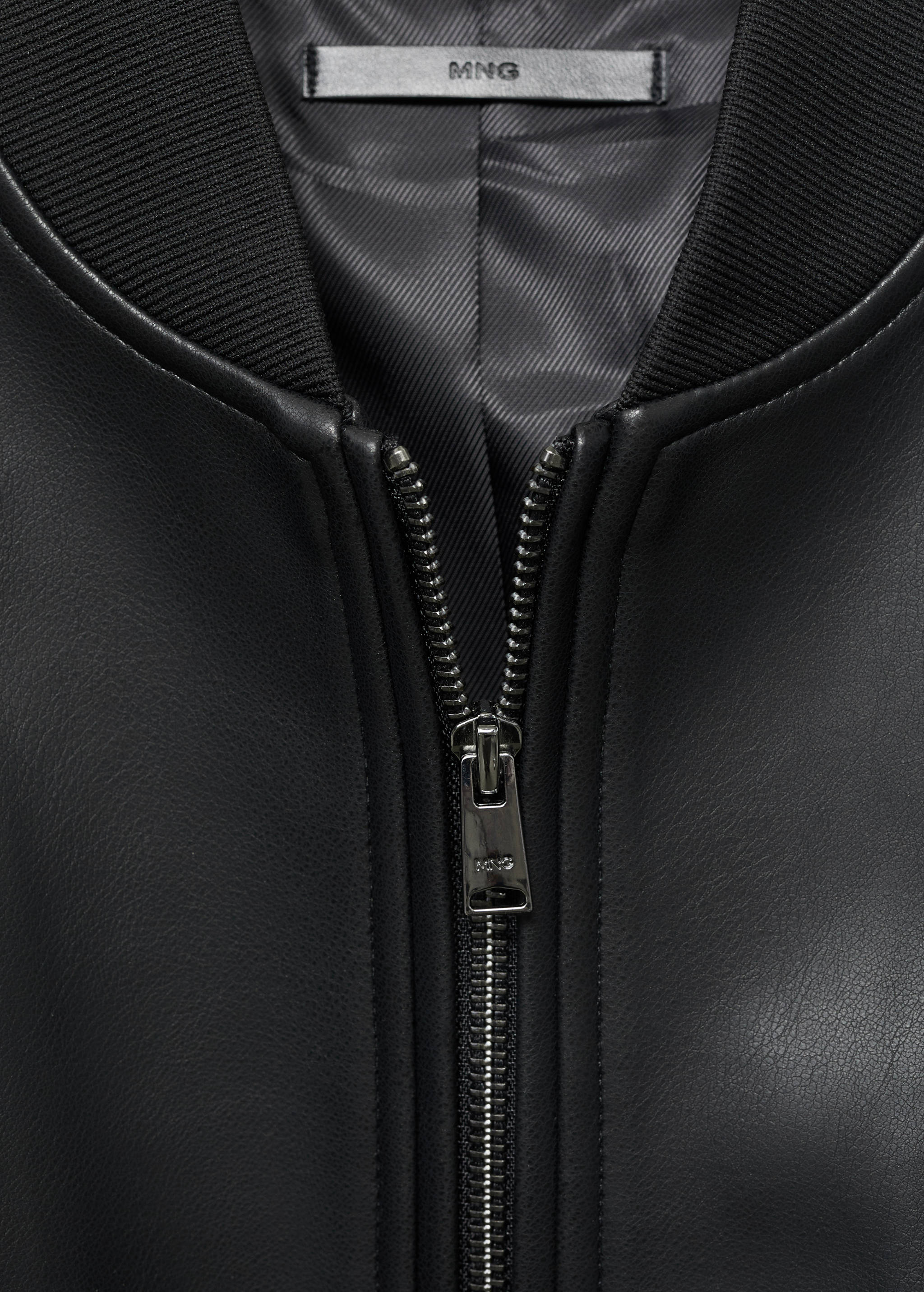 Faux-leather bomber jacket - Details of the article 8