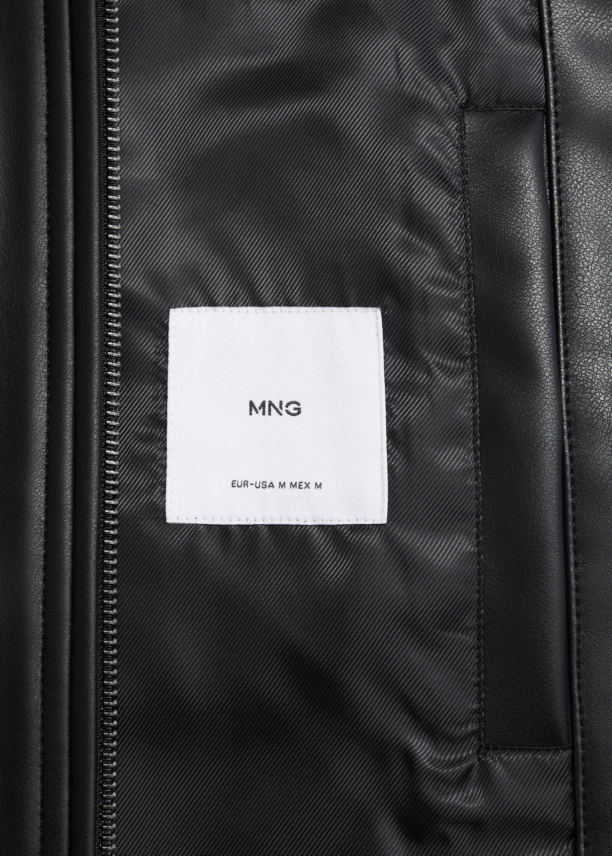 Faux-leather bomber jacket - Details of the article 0