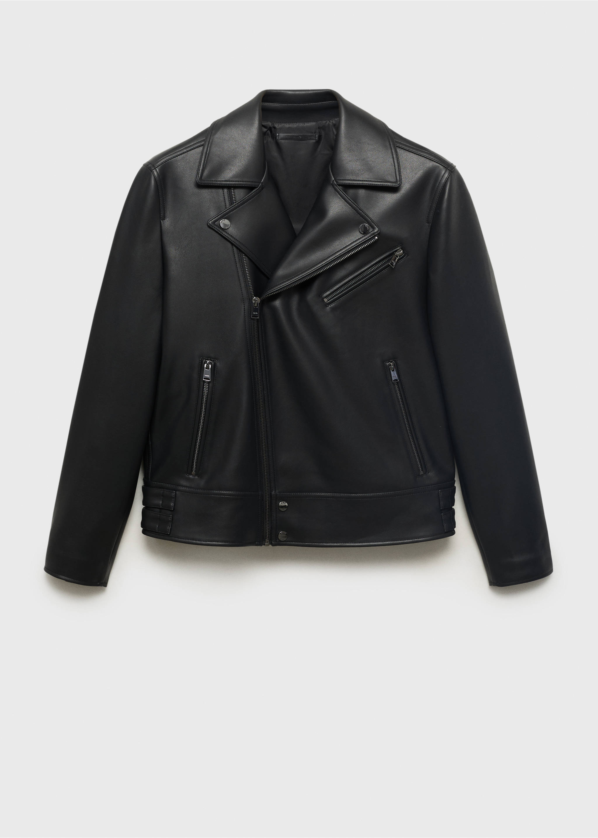 سترة biker بتأثير جلدي - منتج دون نموذج, أسود. Ref: 17005146-00.