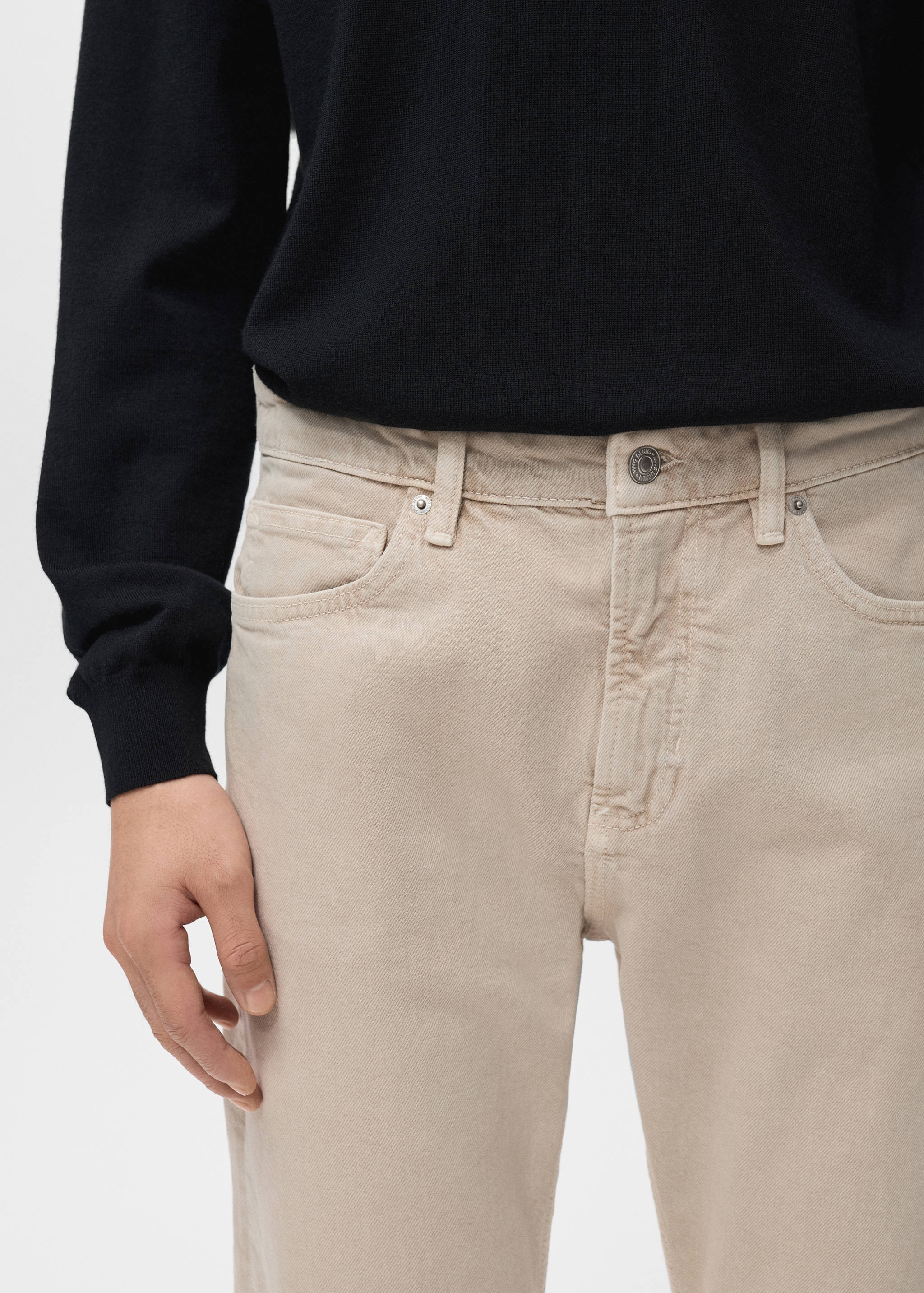 جينز بن بقصة ضيقة ومقاس قصير - تفاصيل المنتج 1