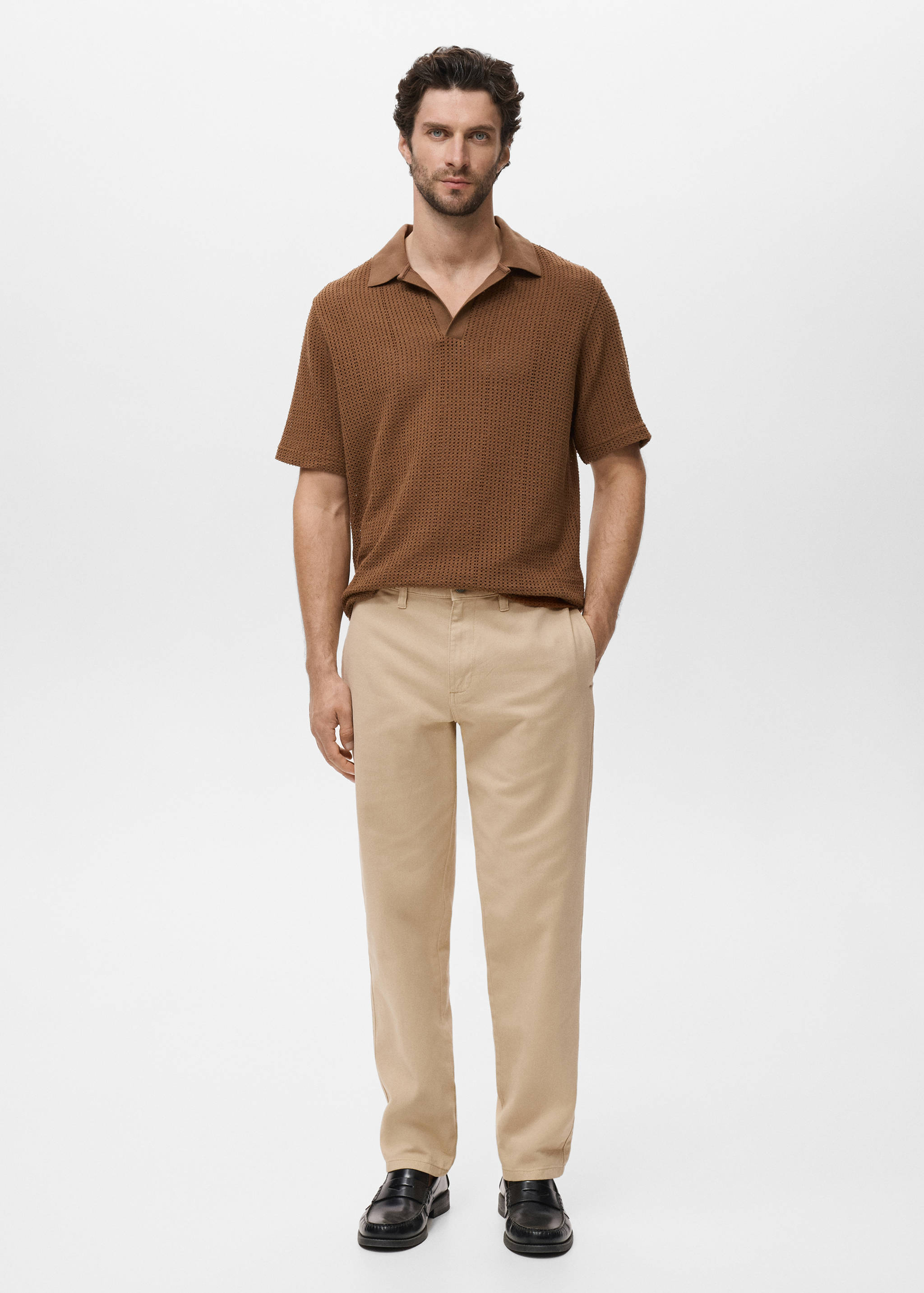 Regular fit cotton jeans - General plane