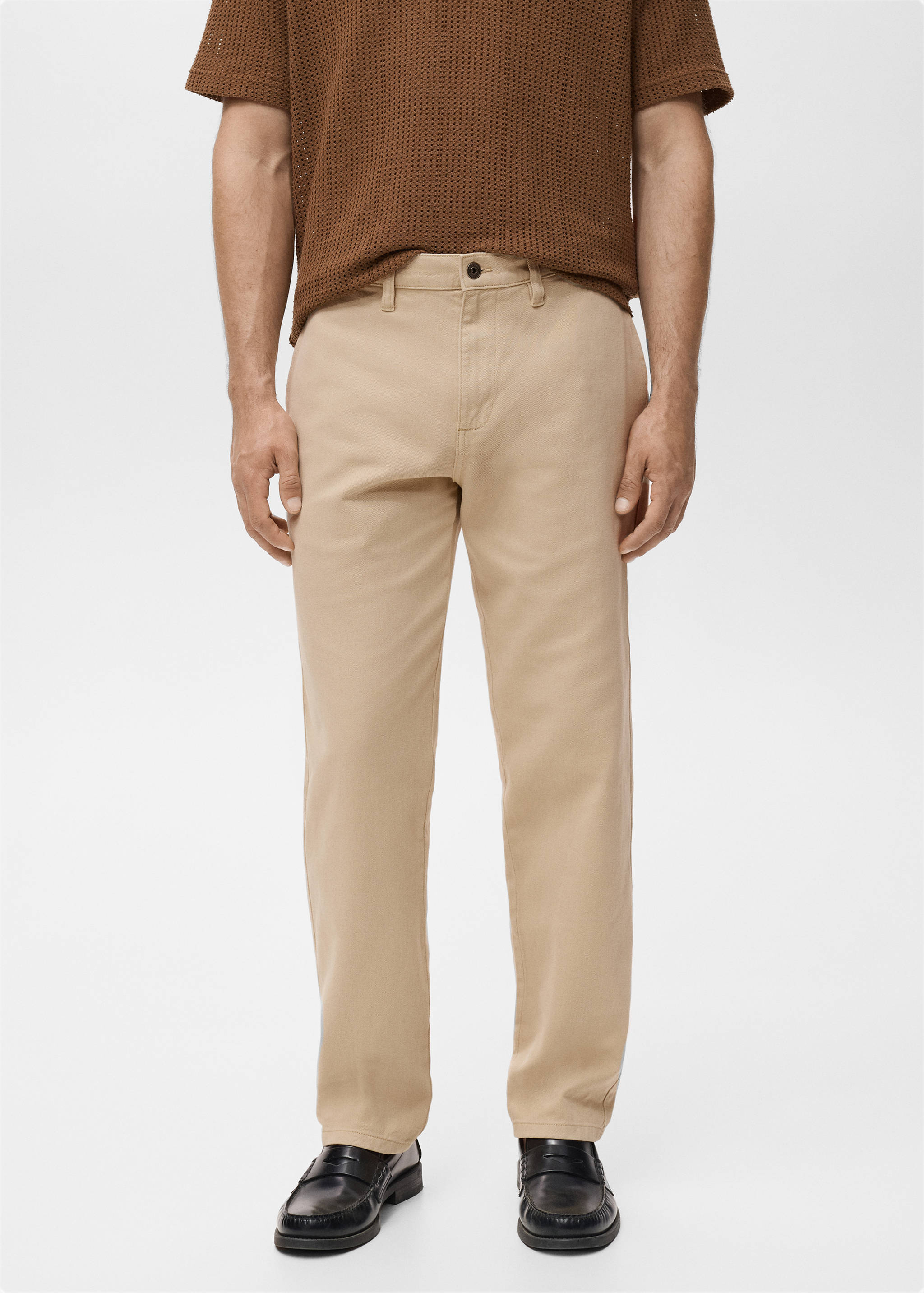 Regular fit cotton jeans - Medium plane