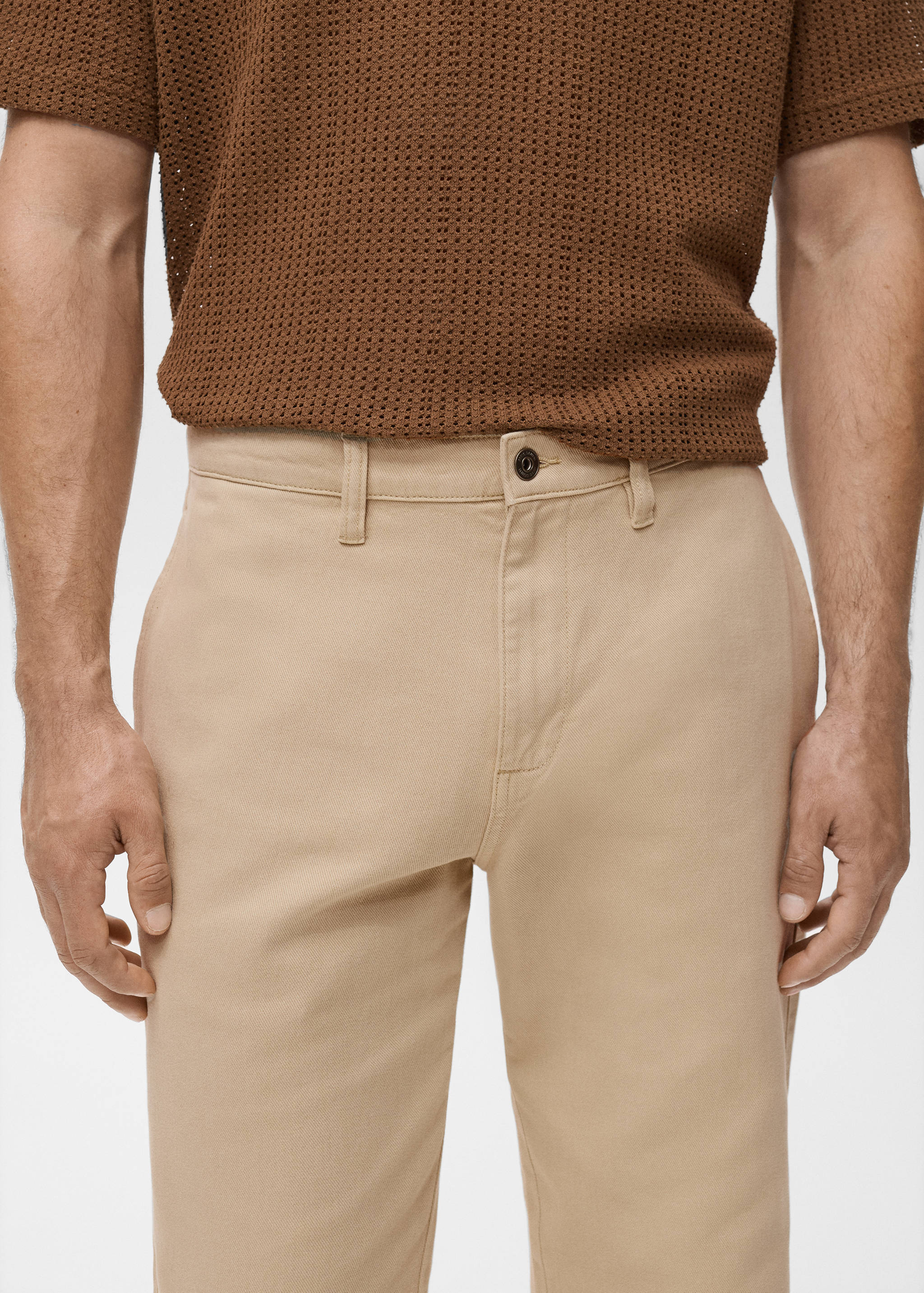 Regular fit cotton jeans - Details of the article 1