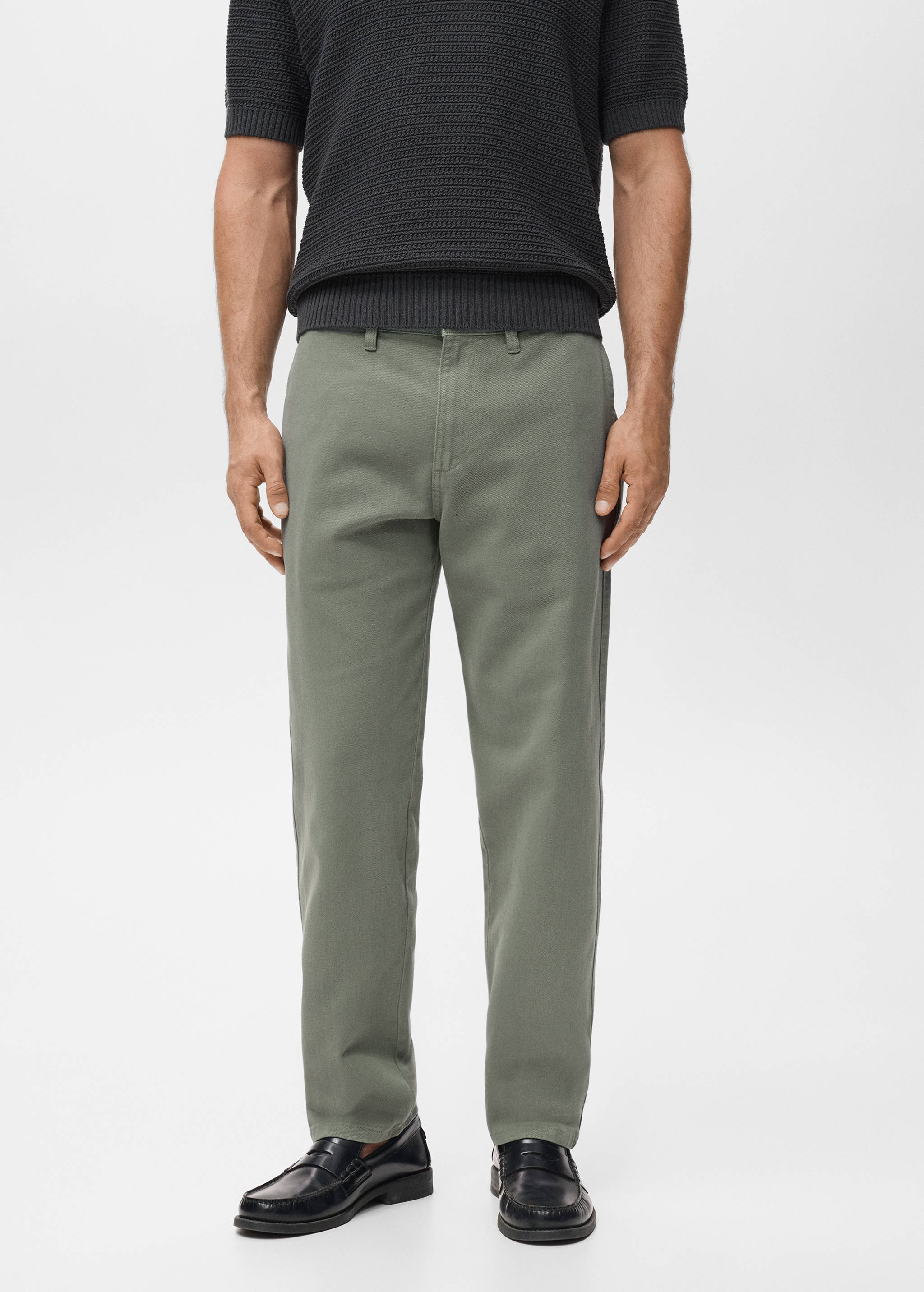 Regular fit cotton jeans - Medium plane