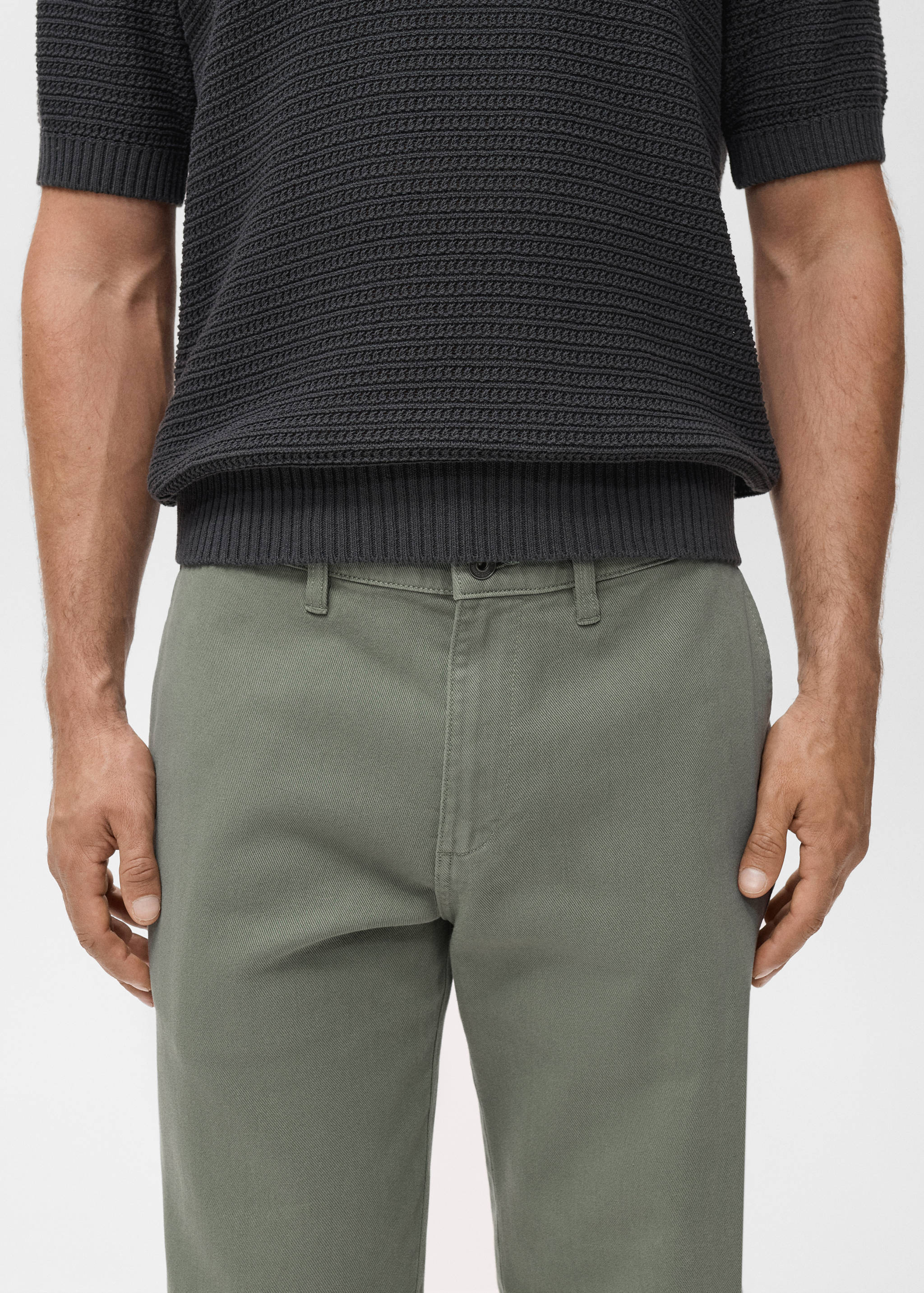 Regular fit cotton jeans - Details of the article 1