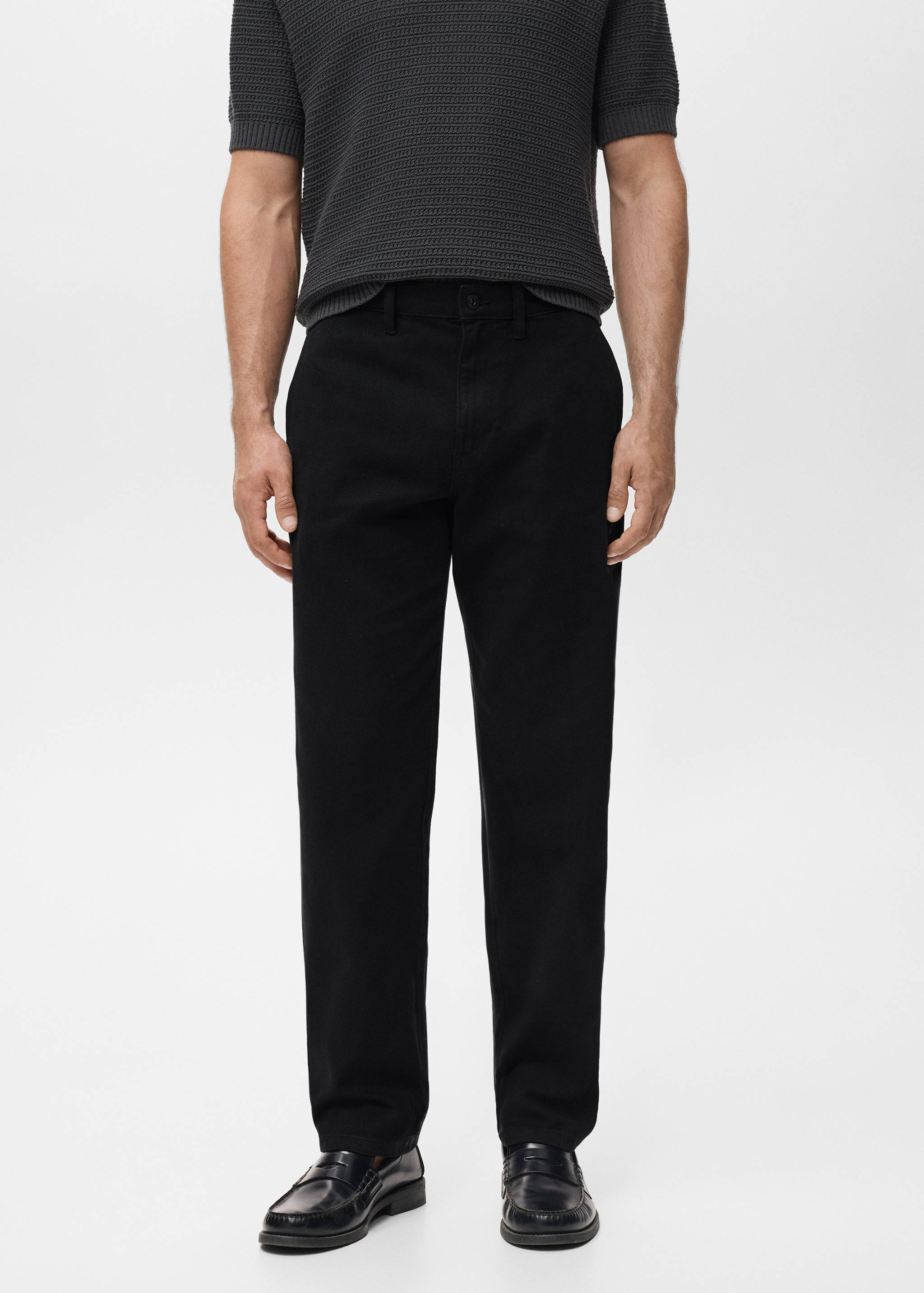 Regular fit cotton jeans - Medium plane